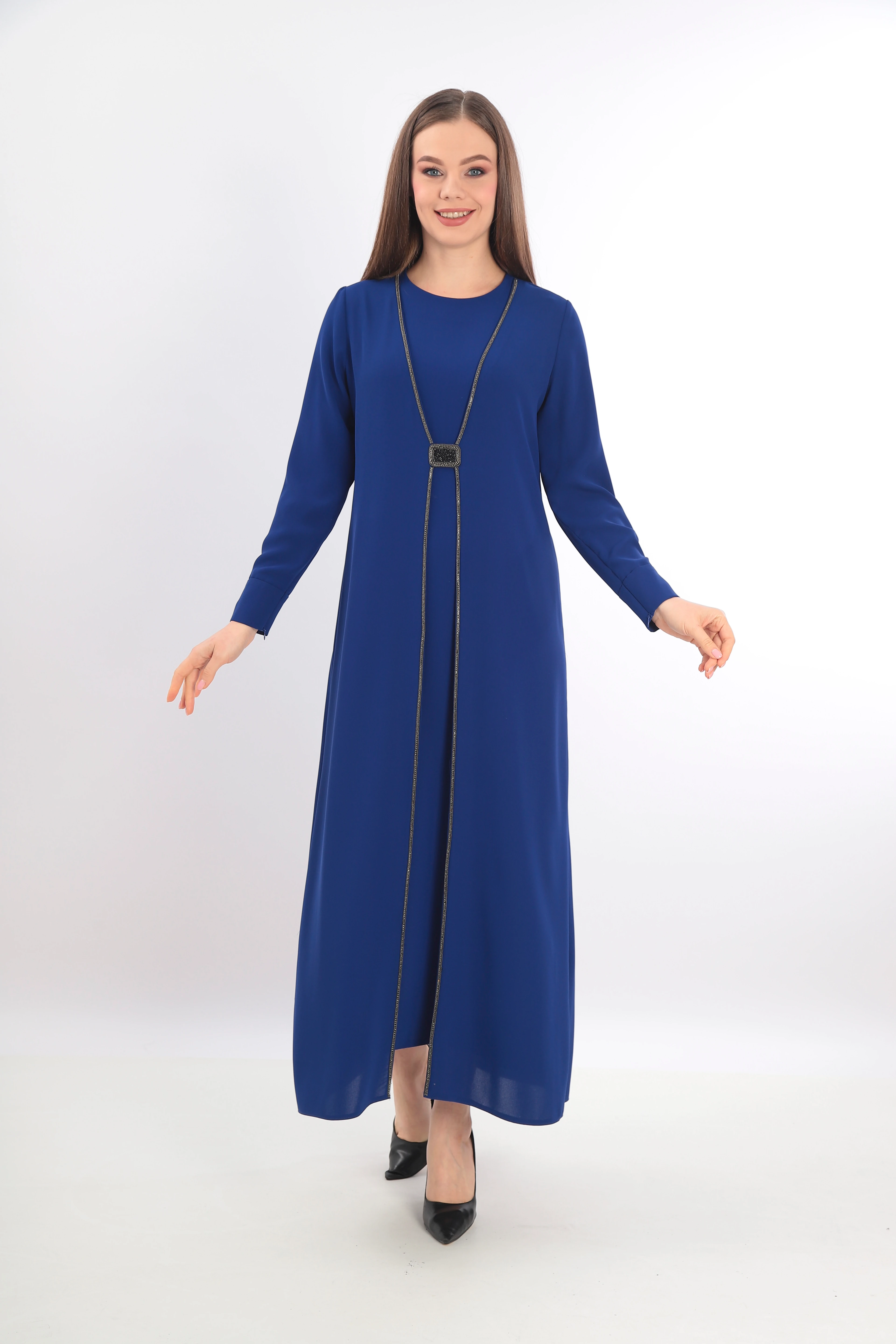 KAPAKLI TOKALI ELBİSE 5016