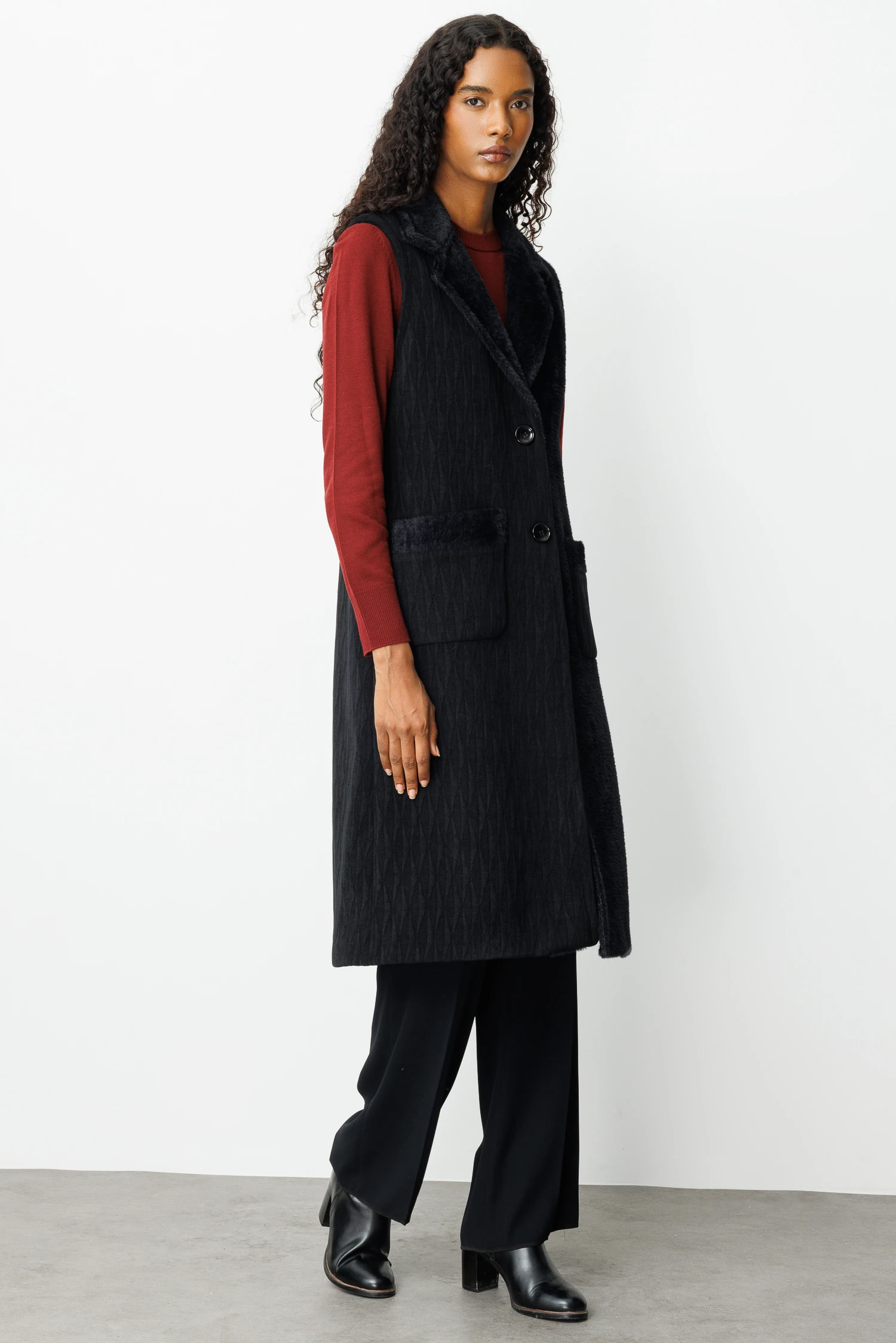 KÜRK DETAY MİX YELEK 7005