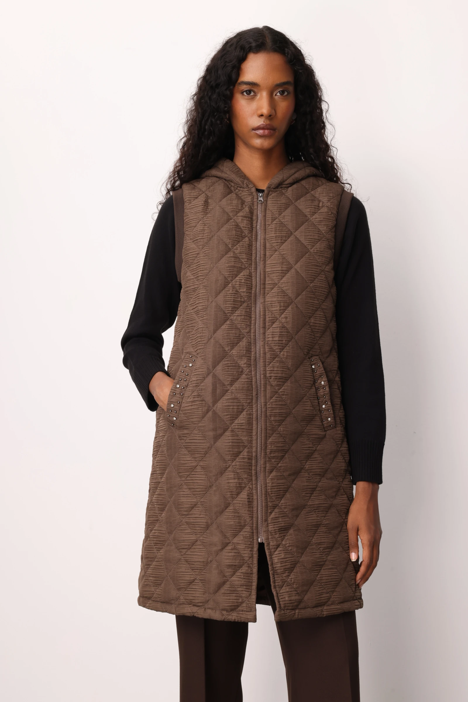 KARELİ ÇİZGİLİ YELEK 7007