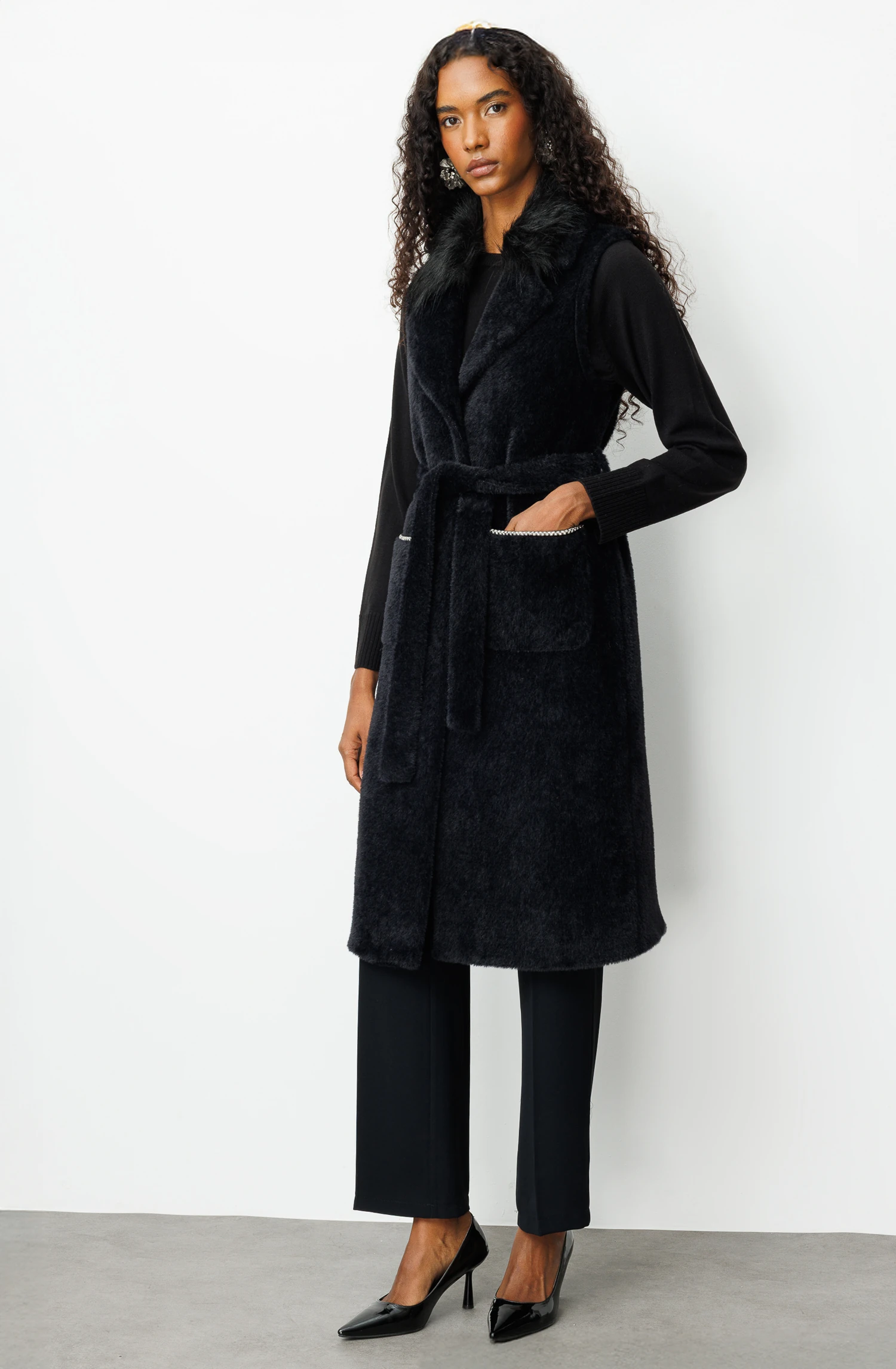 KÜRKLÜ ANGORA YELEK 7014