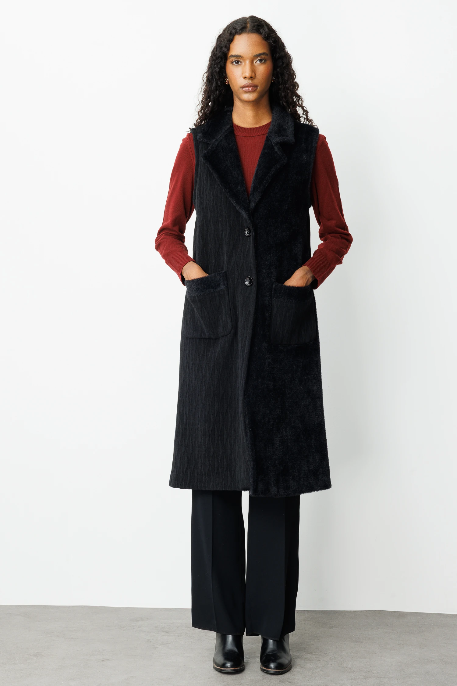 KÜRK DETAY MİX YELEK 7005