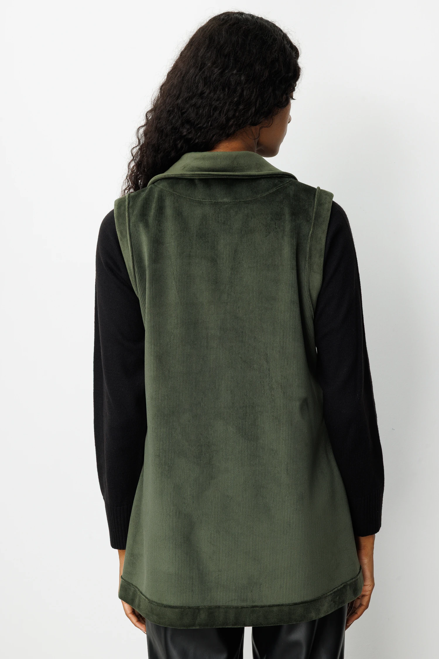 ERKEK YAKA KÜRK YELEK 9205 - HAKİ