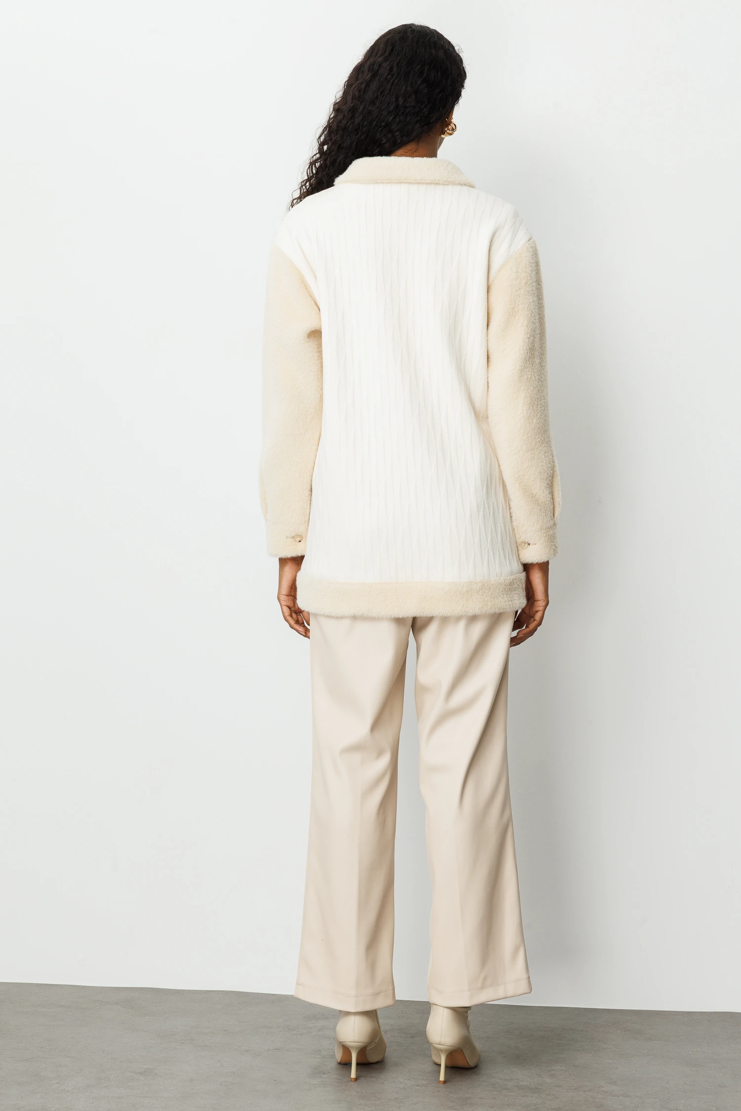 ANGORA ÖRGÜ MIXLI CEKET 9236