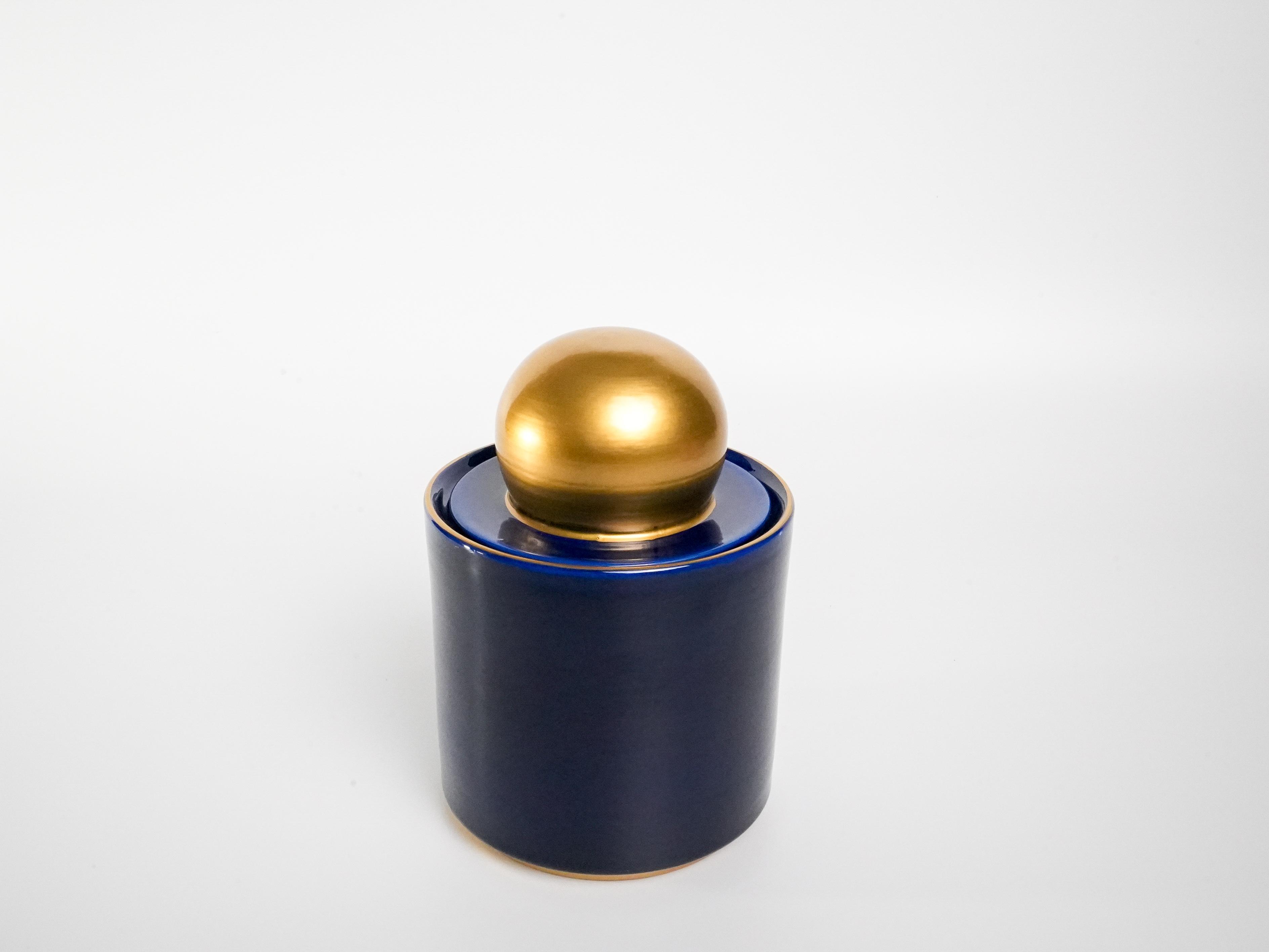 "Royal Sphere" Lacivert Gold Dekoratif Kavanoz Seti