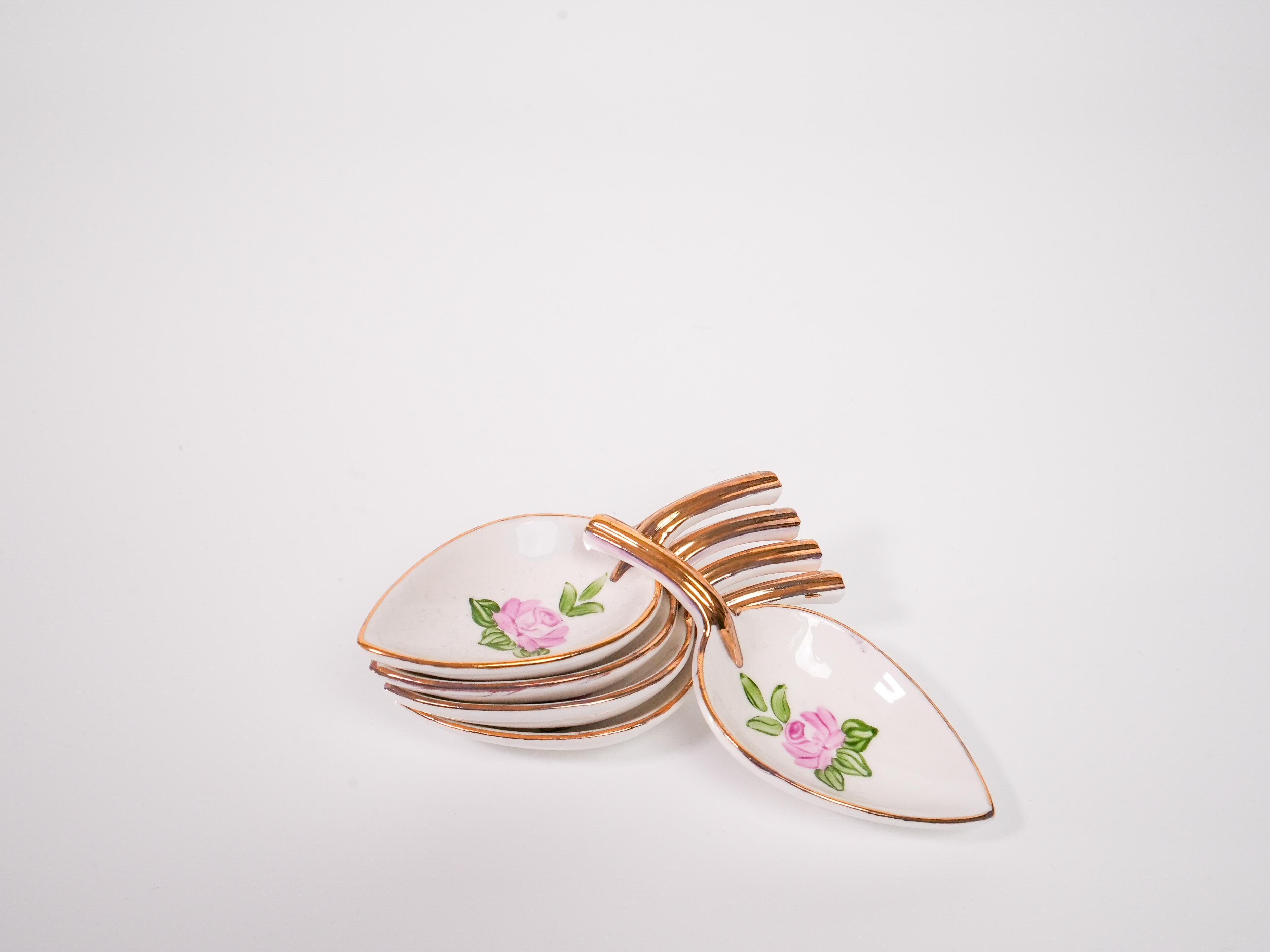 El boyaması rose model kaşık Adet