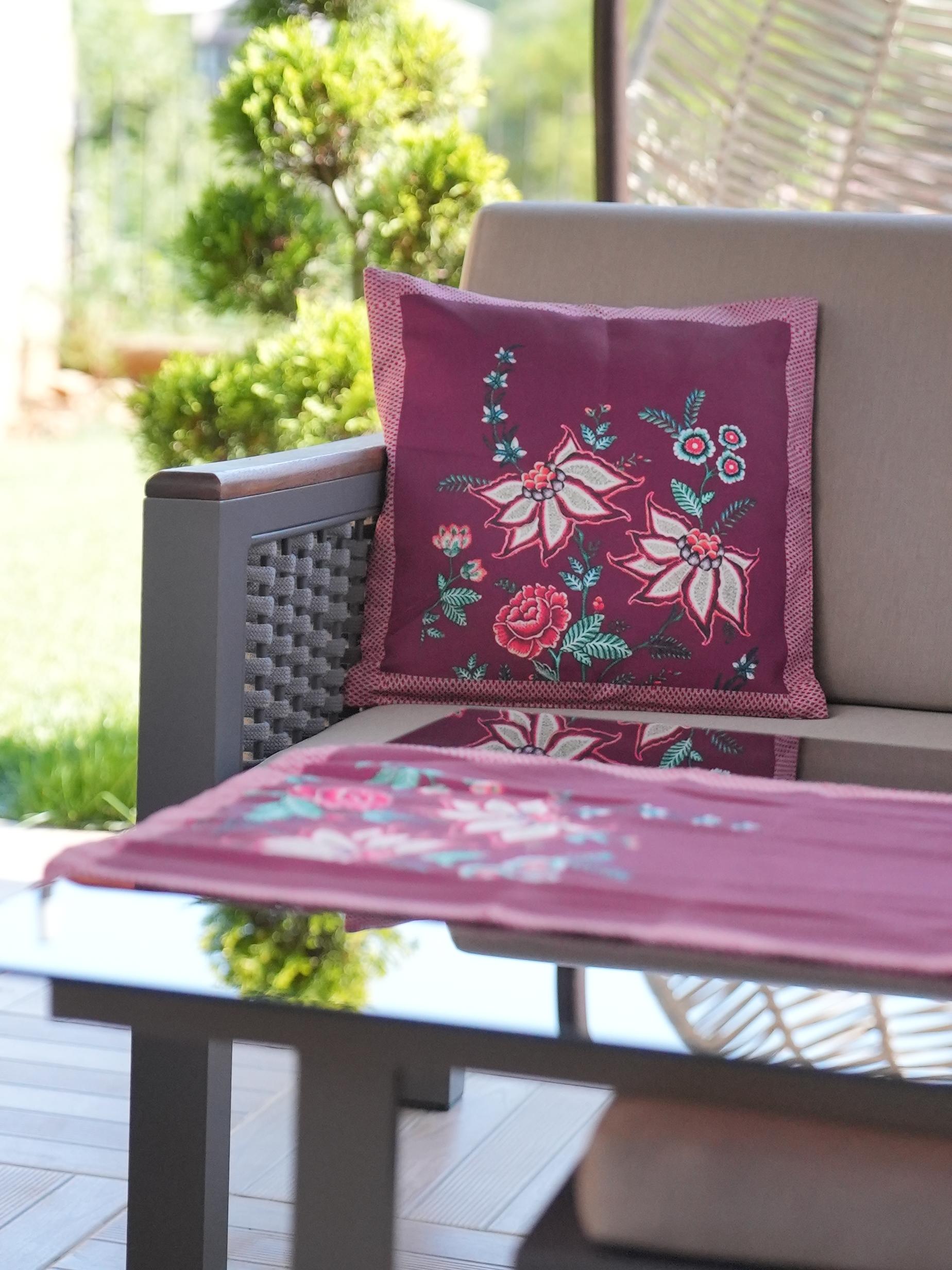 Pip Studio Flower Festival Kırmızı Seri Kırlent Kılıfı