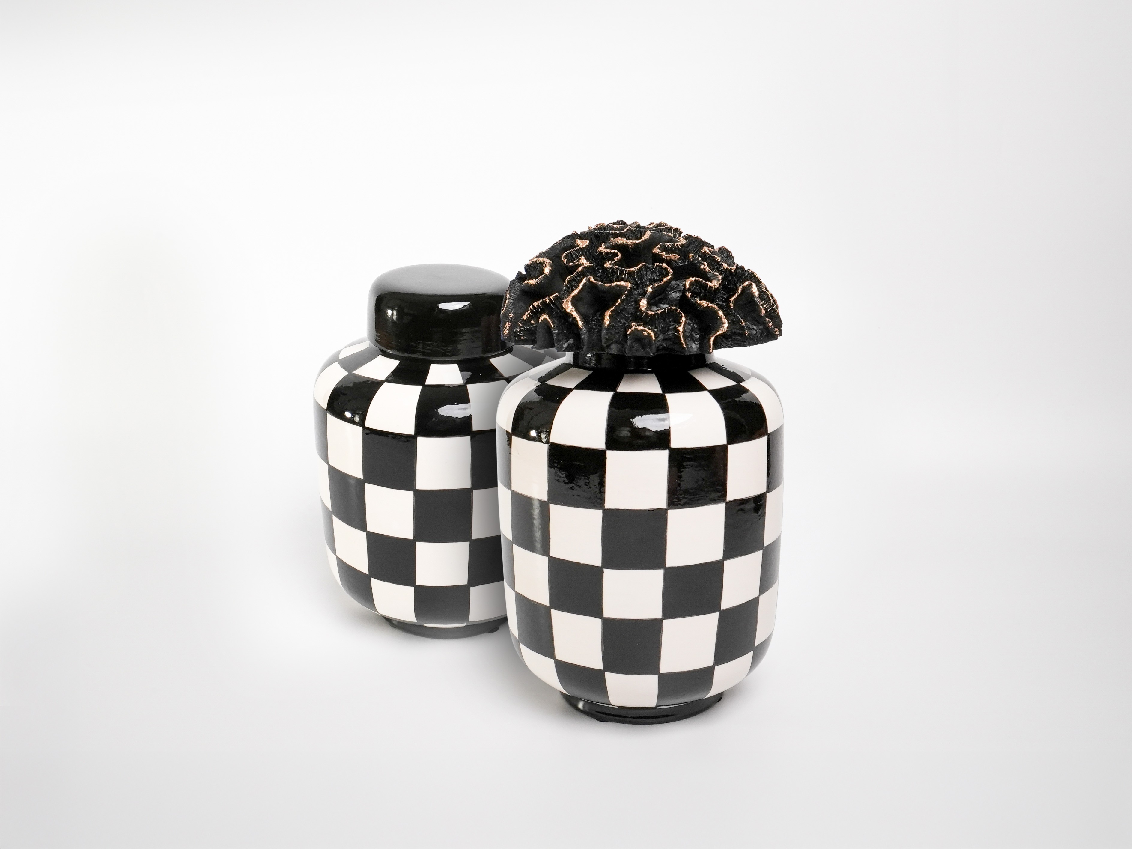“Chess Luxe” Damalı Seramik Kavanoz Seti
