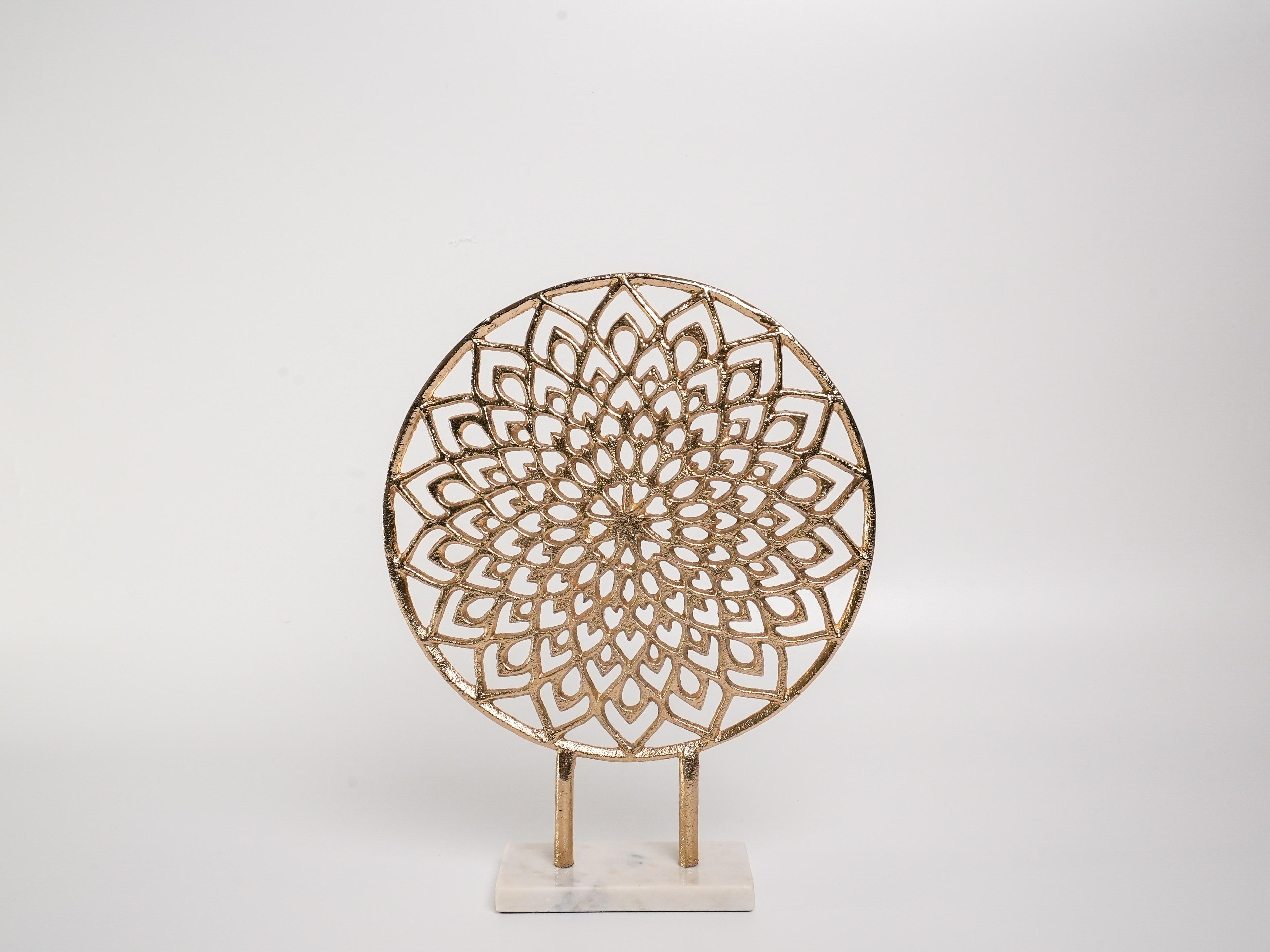 Luna Dantel Golden Dekor Seti – 2'li Mandala Form