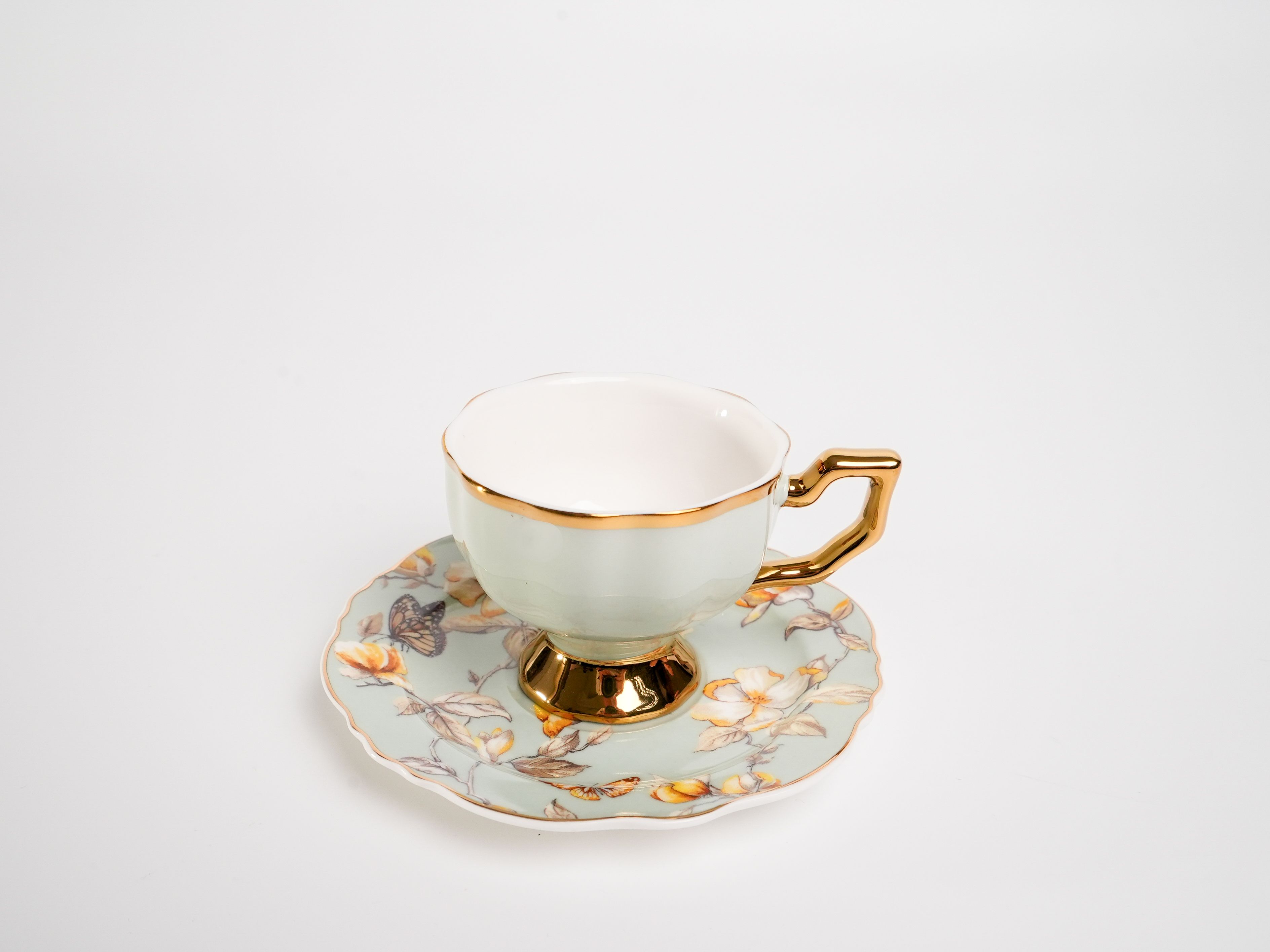 Jasmine Garden – Mint Yeşili Altın Detaylı Porselen KOSOVA