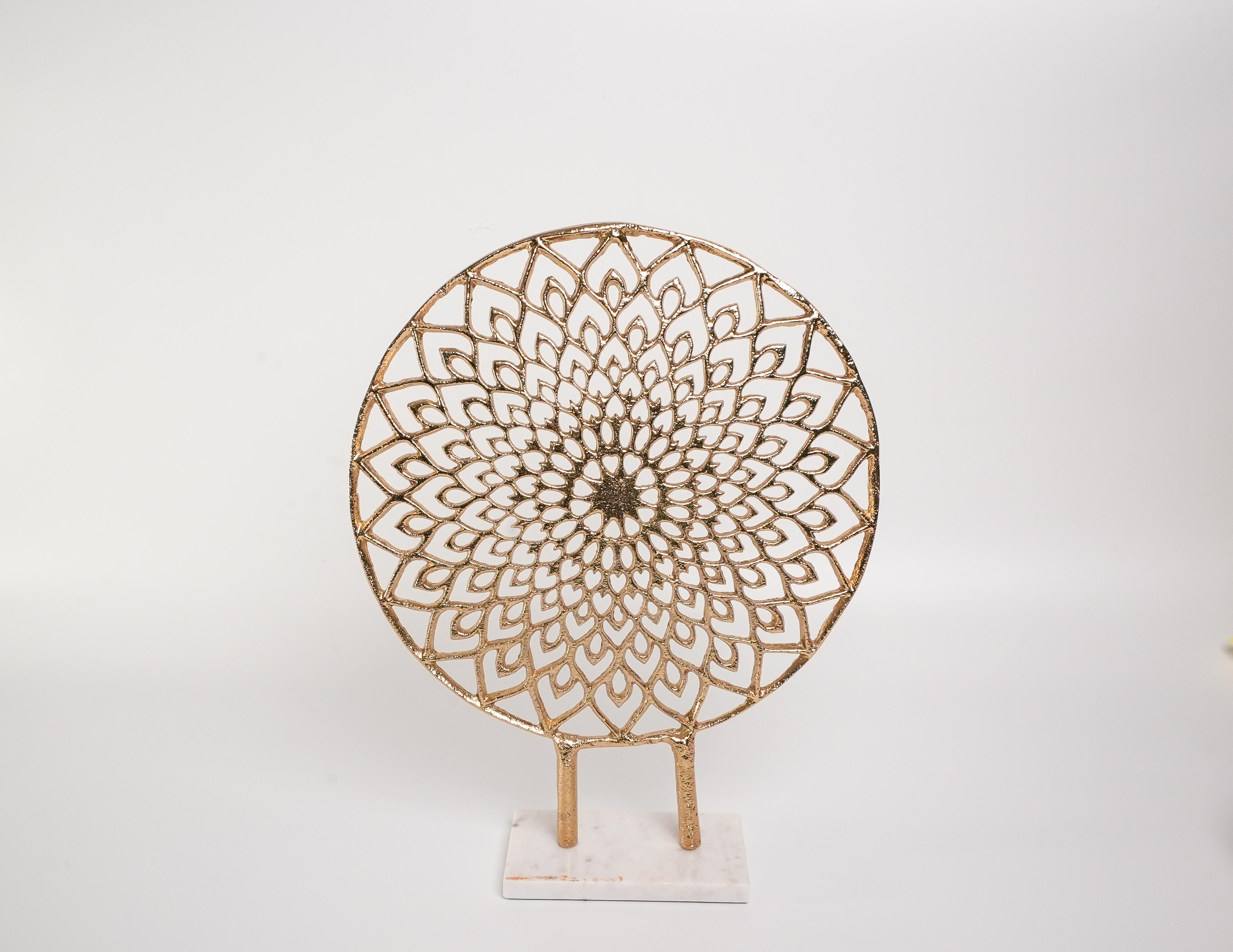Luna Dantel Golden Dekor Seti – 2'li Mandala Form