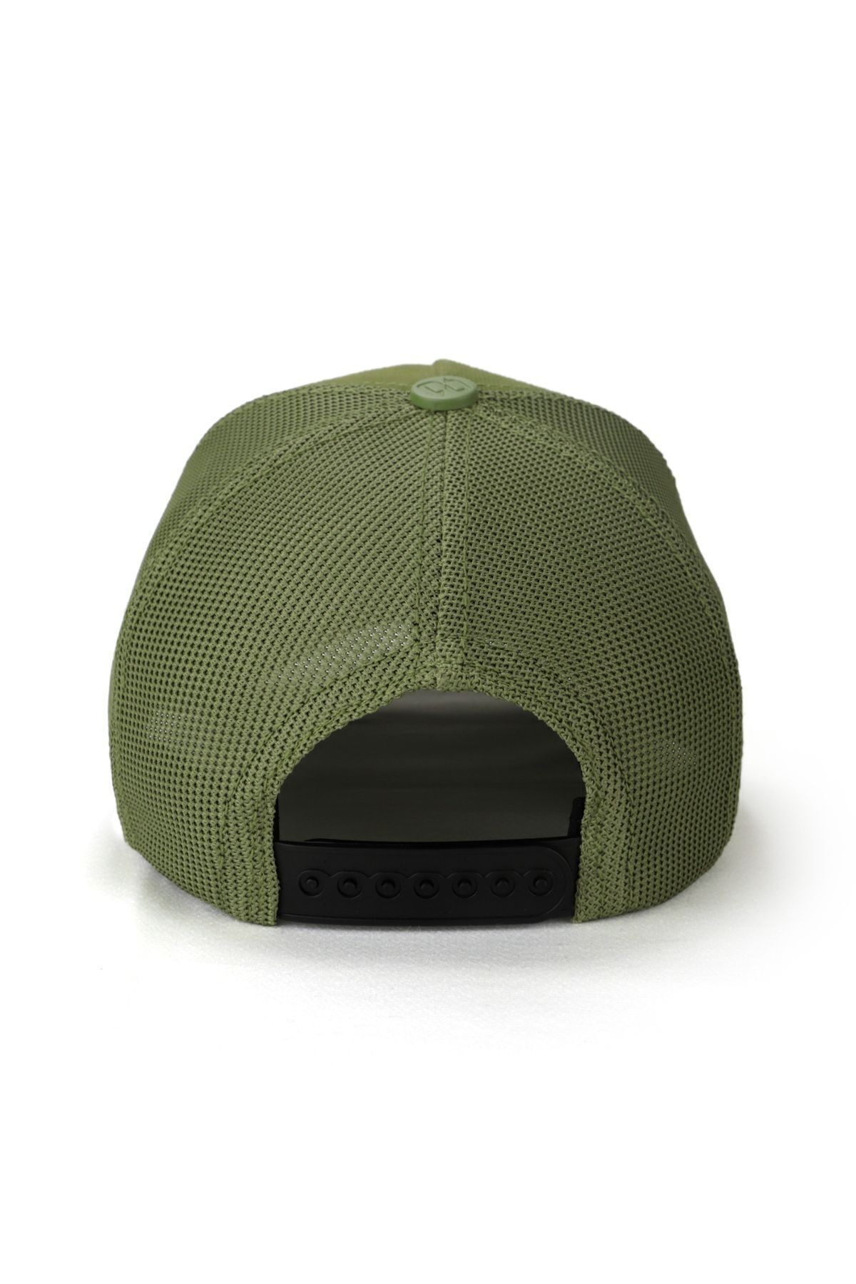 Gorra trucker infantil verde con logo de hombre de las cavernas