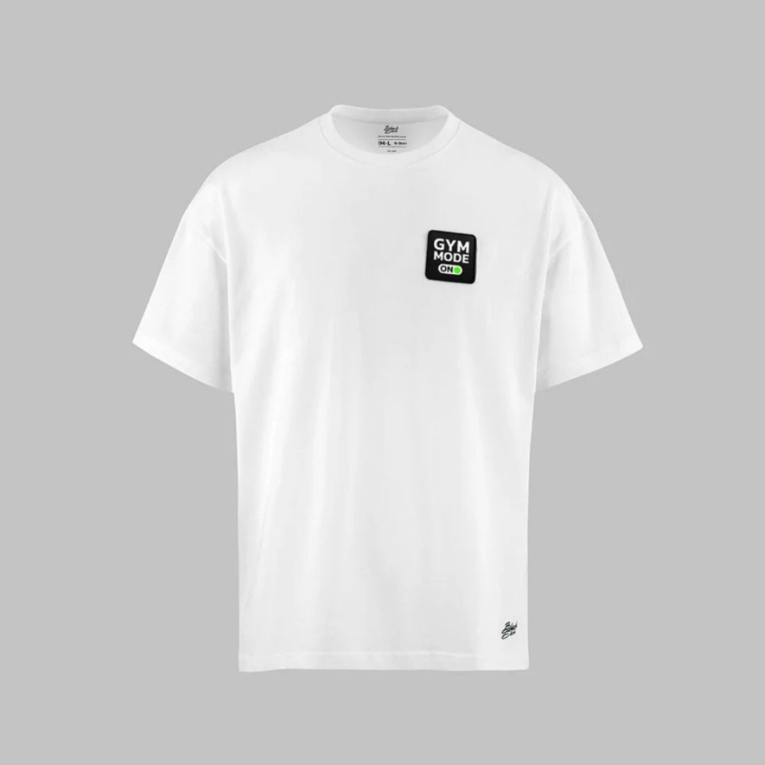 V1 Camiseta Oversize Blanca (Con Bench)