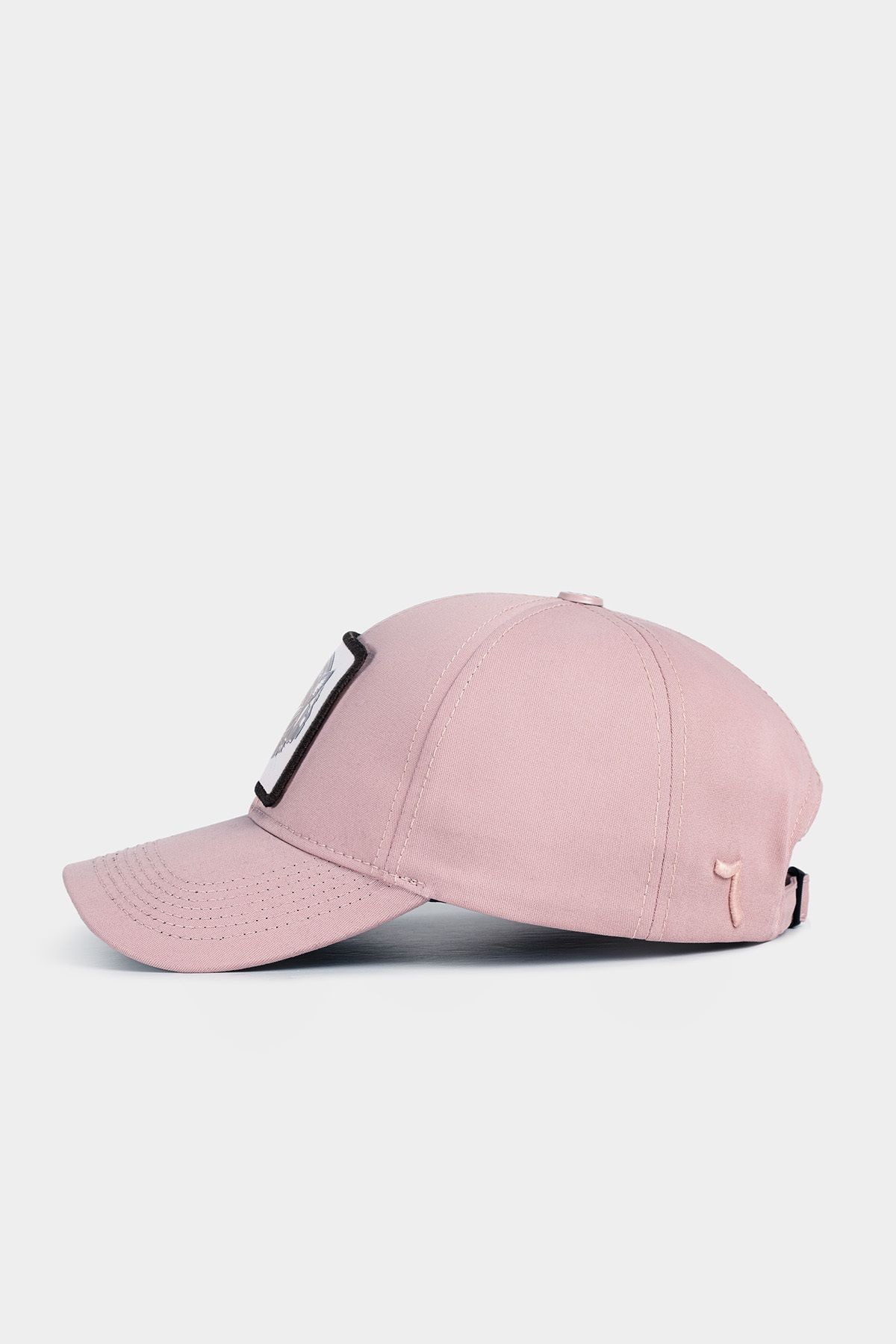 Salmon-colored Six baseball cap with cat logo
