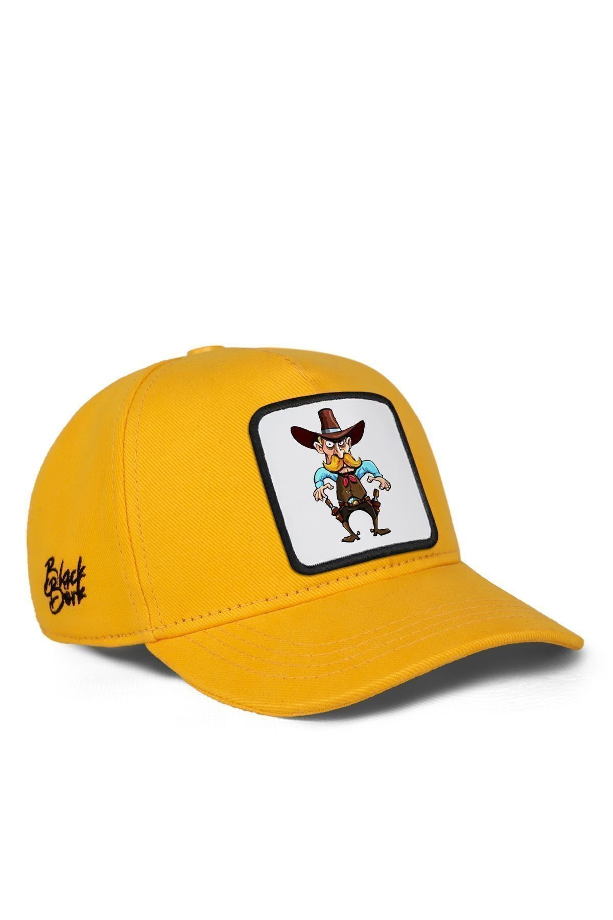 Yellow children's baseball cap with cowboy logo