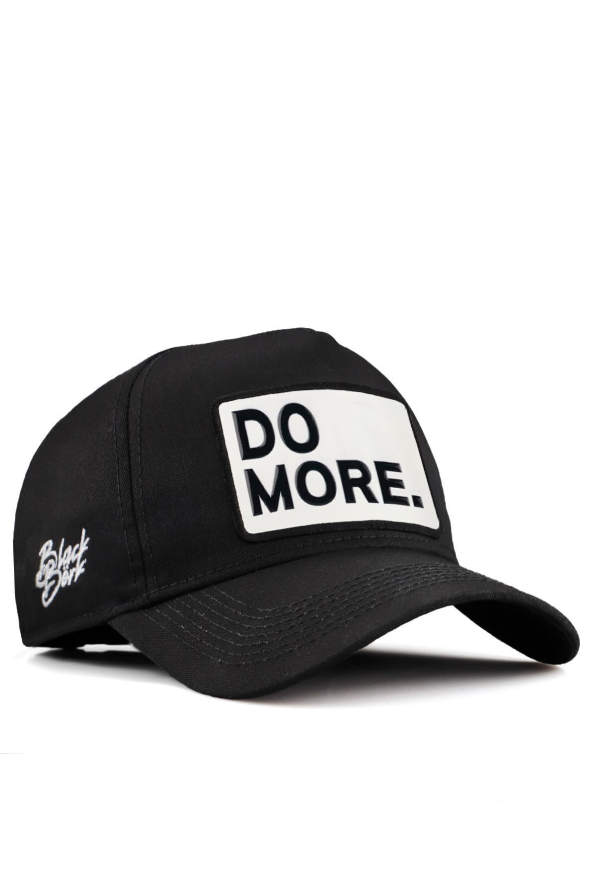 Black baseball cap with Do More logo