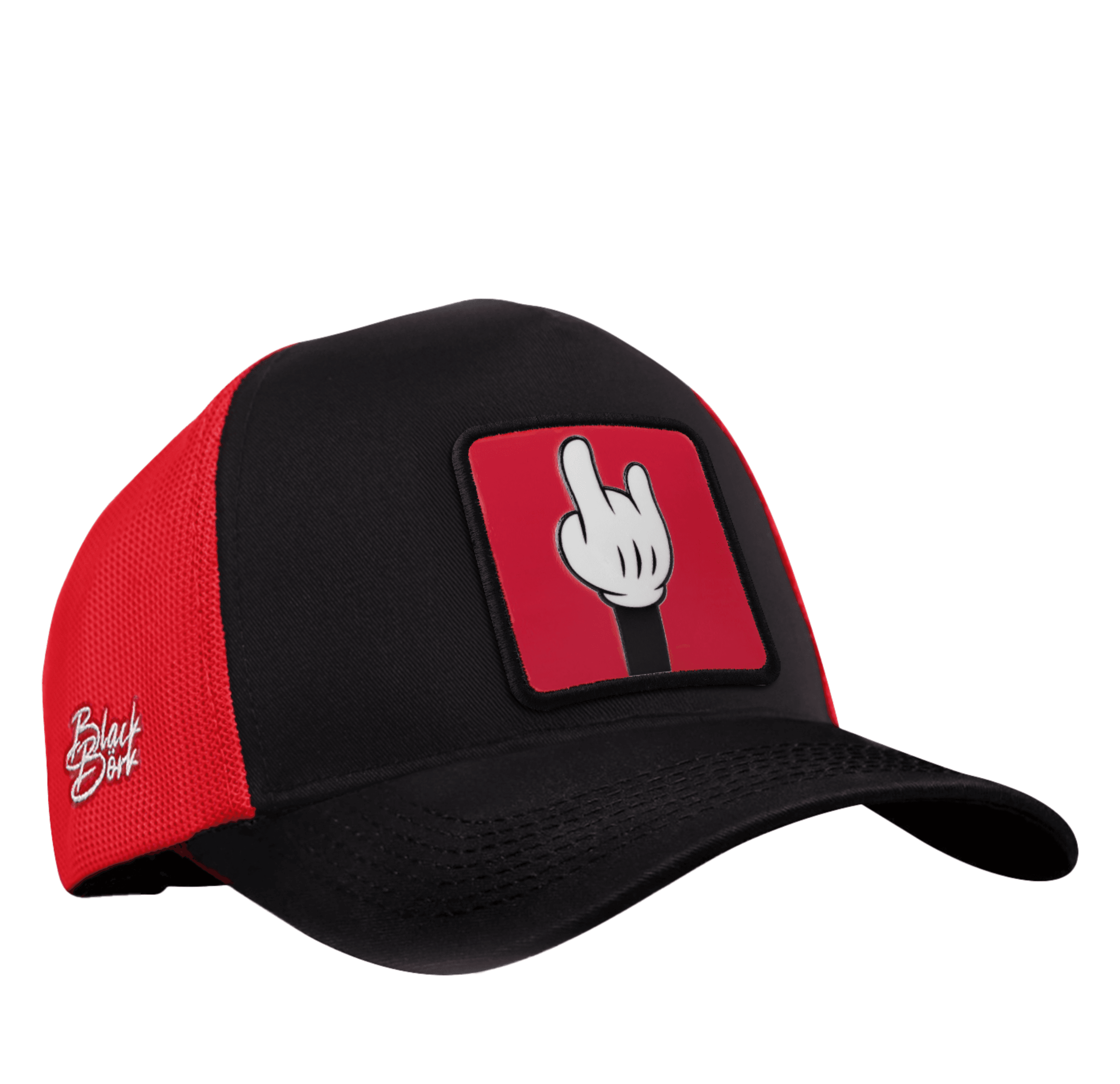 Gorra Negro Rojo Trucker