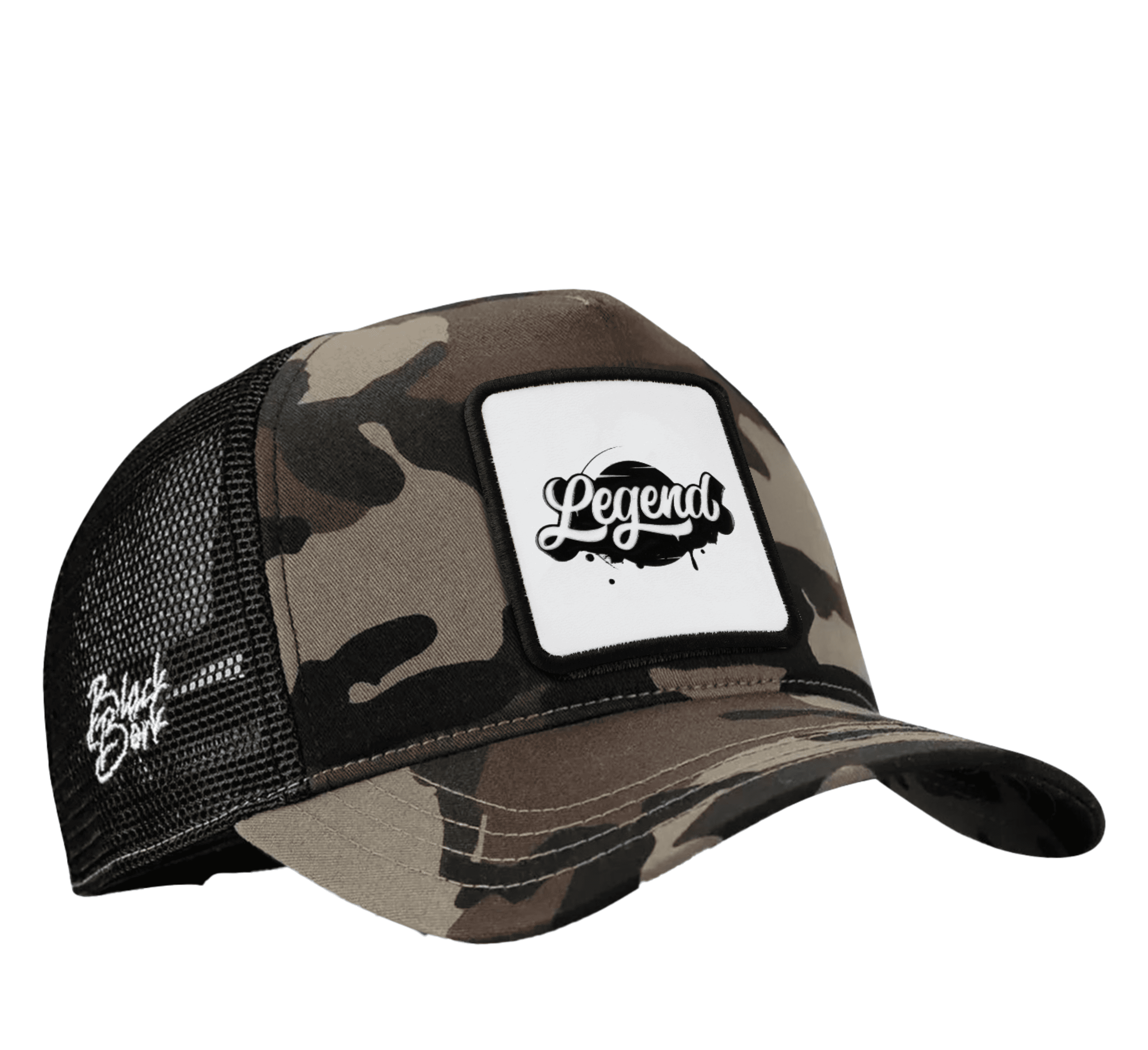 Gorra Camuflaje - Negro Trucker