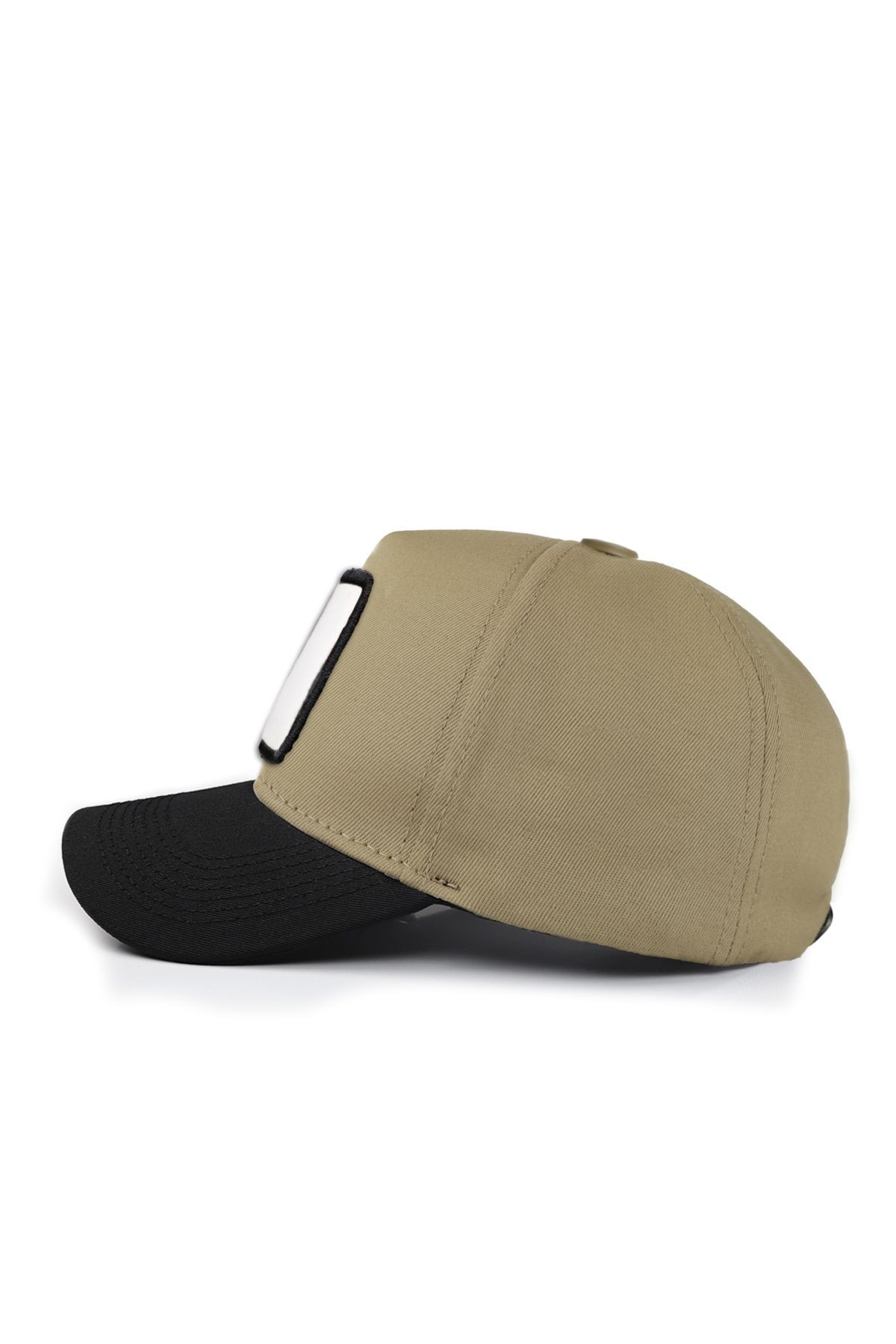 Gorra de béisbol negro-visón con logo de búho