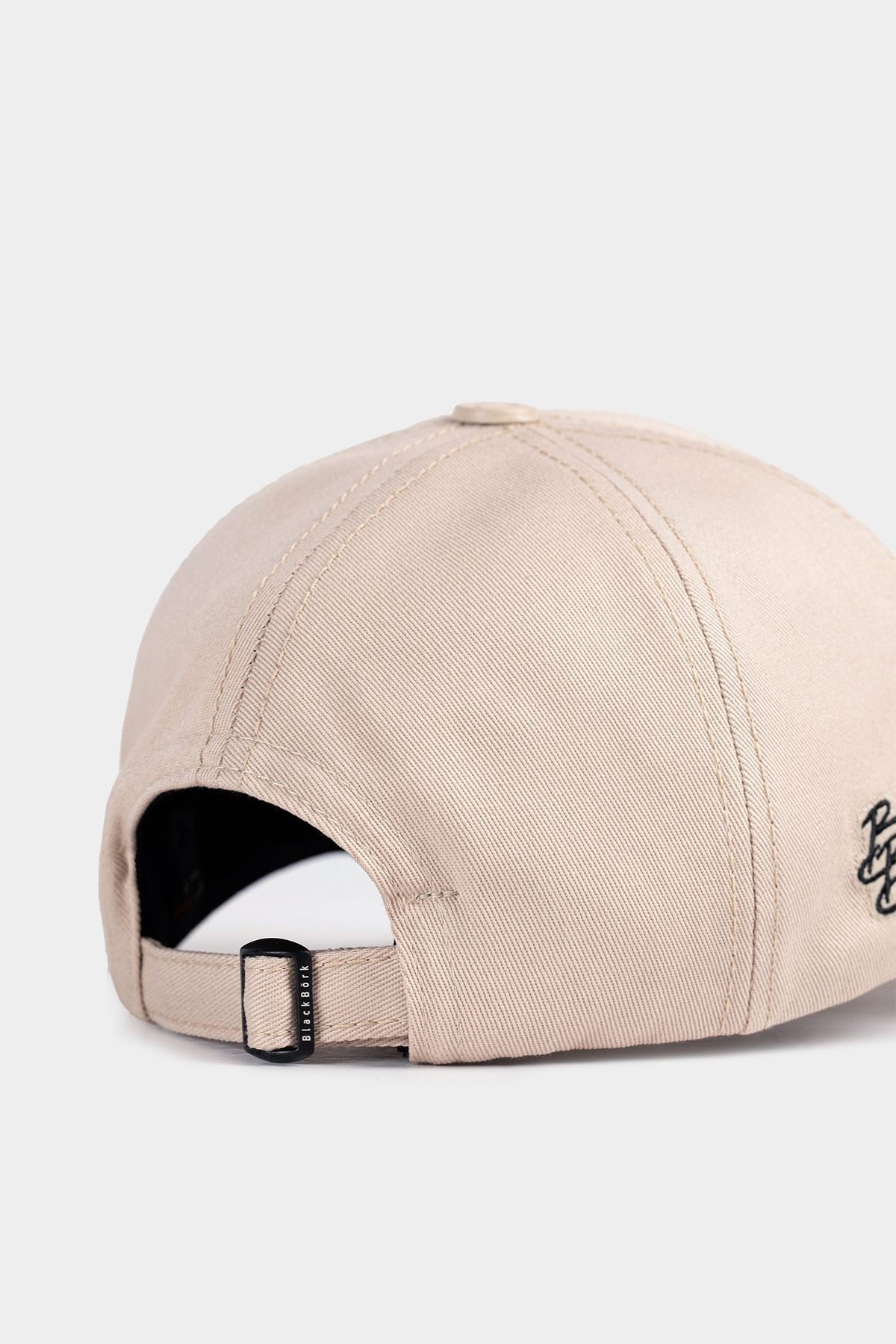 Gorra de béisbol negro-beige Six con logo de El Patrón