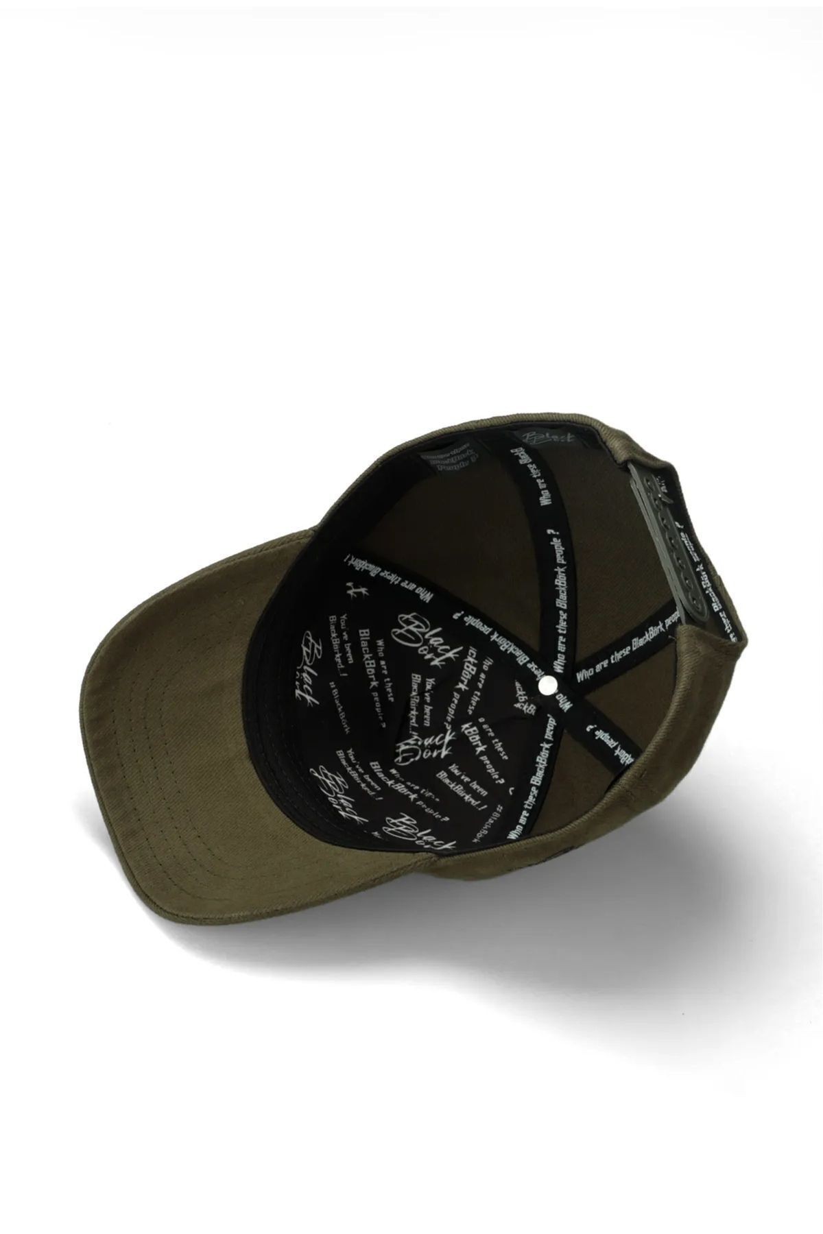 Kids' khaki baseball cap with panda logo