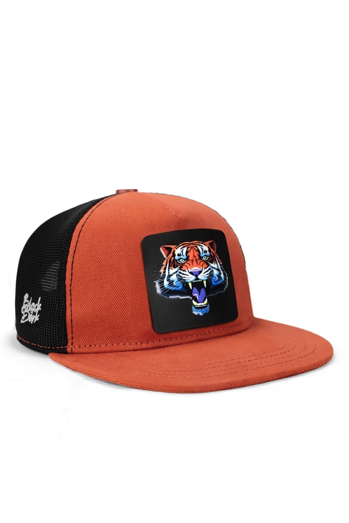 Gorra Hip Hop para Niños ladrillo-negro con logo de tigre