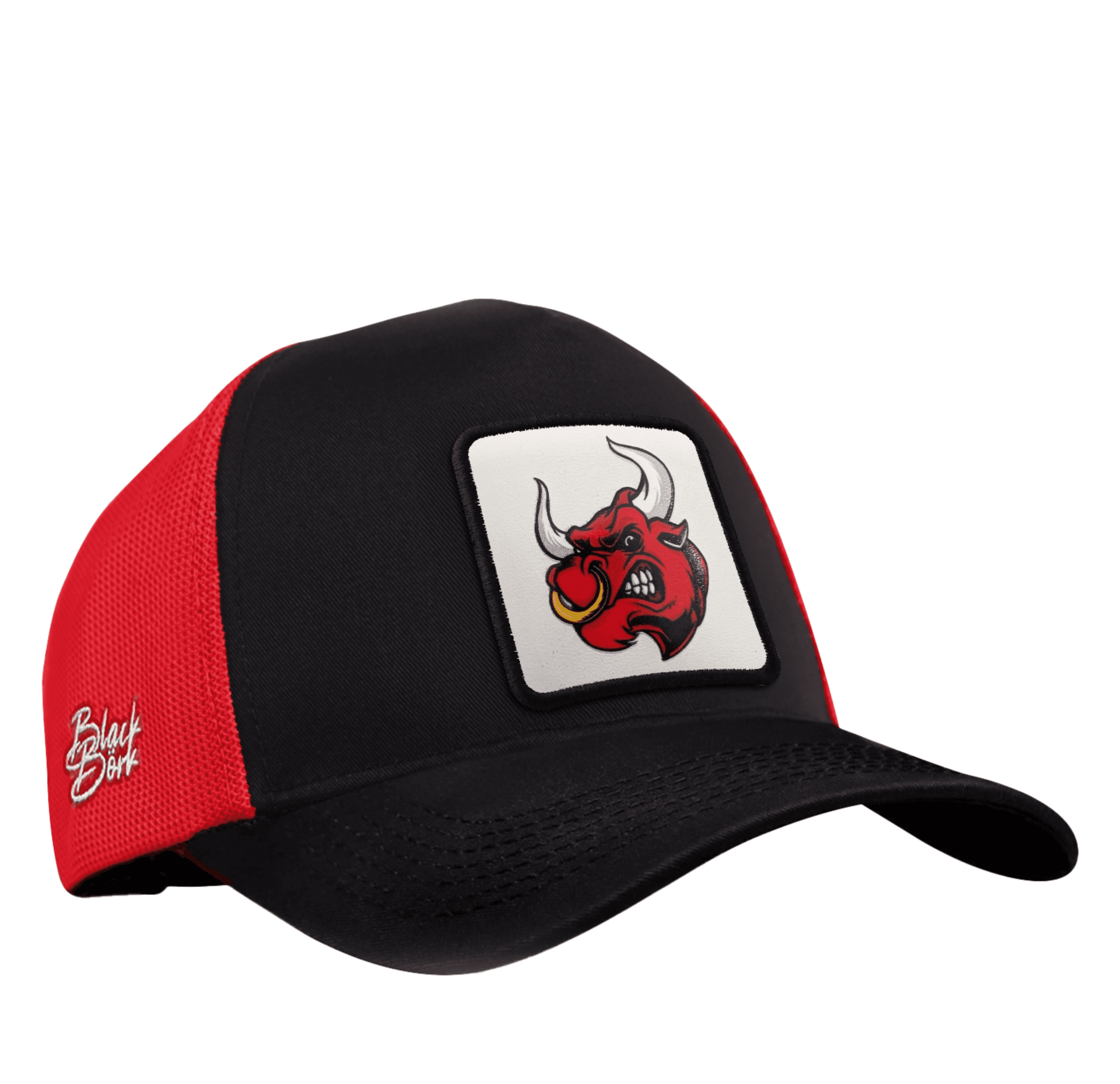 Gorra Negro Rojo Trucker