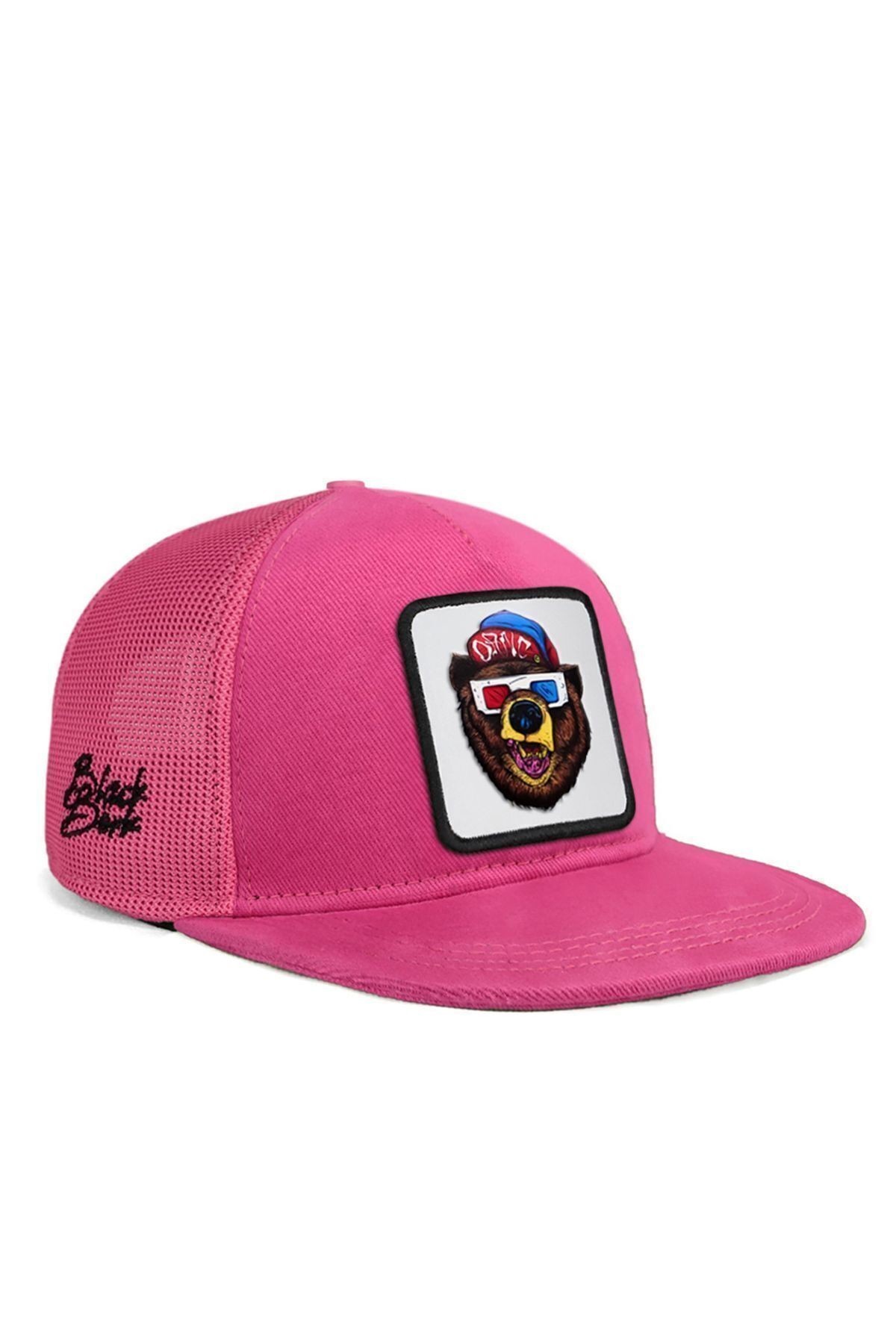 Gorra Hip Hop para Niños rosa con logo de oso