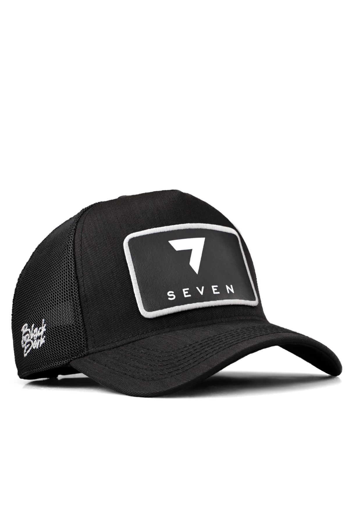Gorra trucker negra Cordura con logo de 7