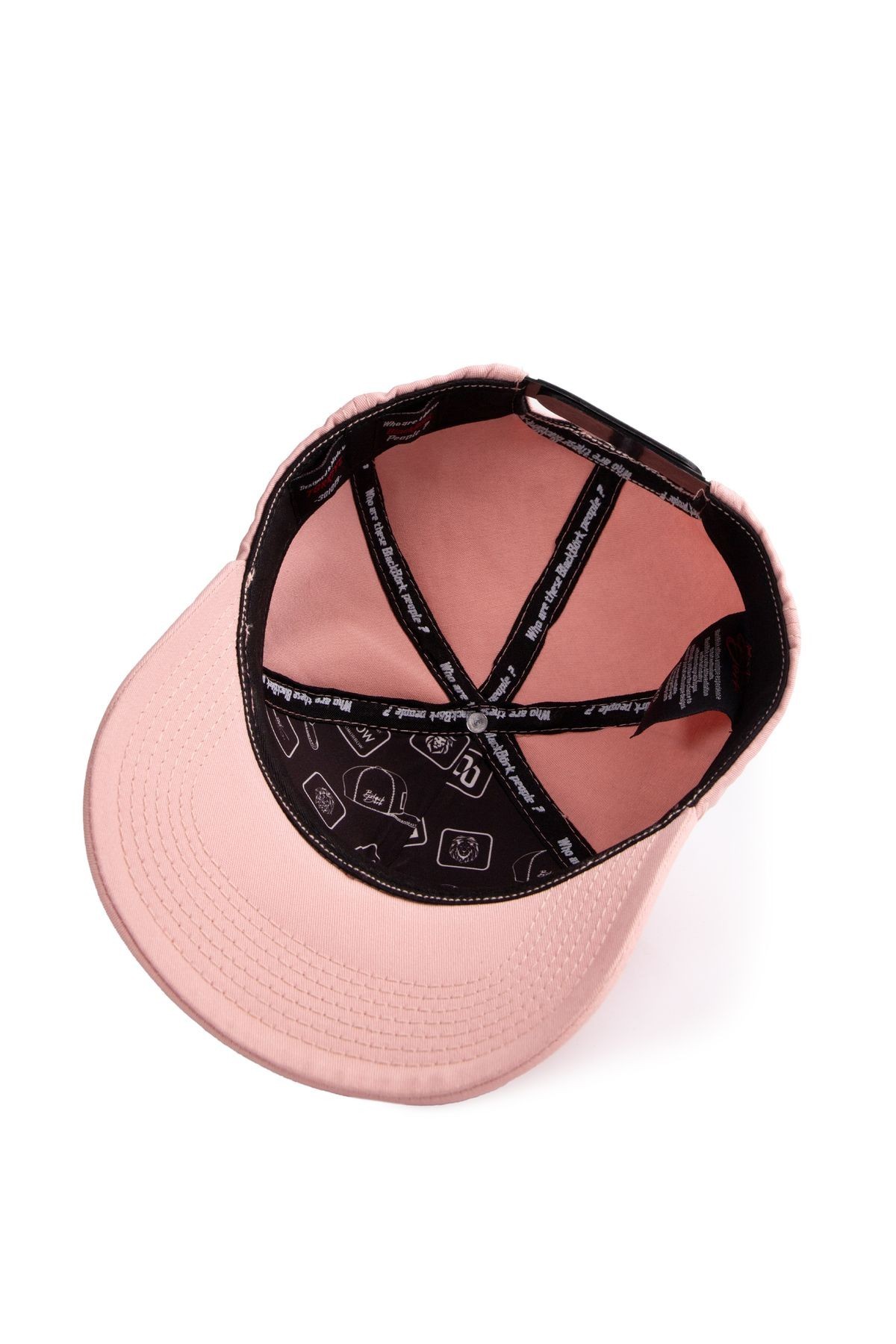 Salmon-colored baseball cap with Wake Up logo