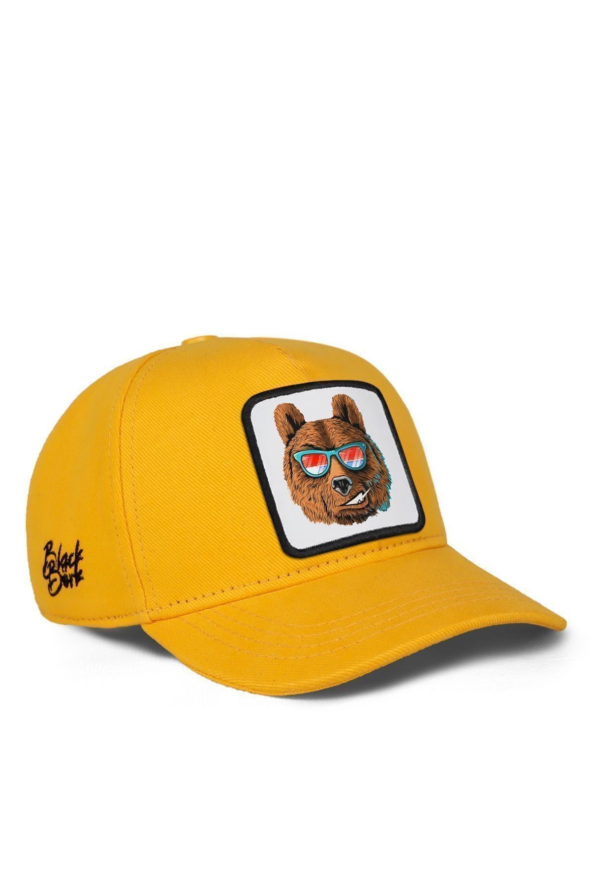 Yellow children's cap with bear logo