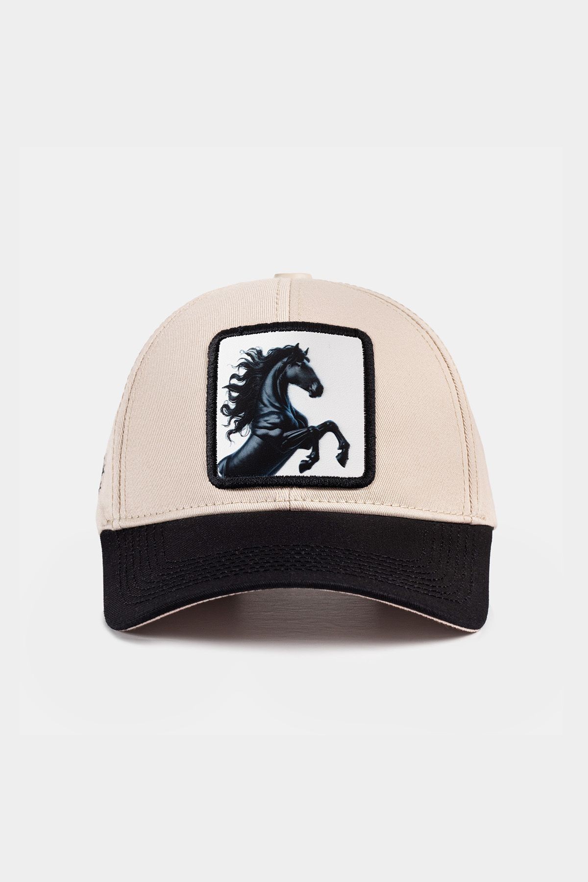 Gorra Six Negro Beige Béisbol