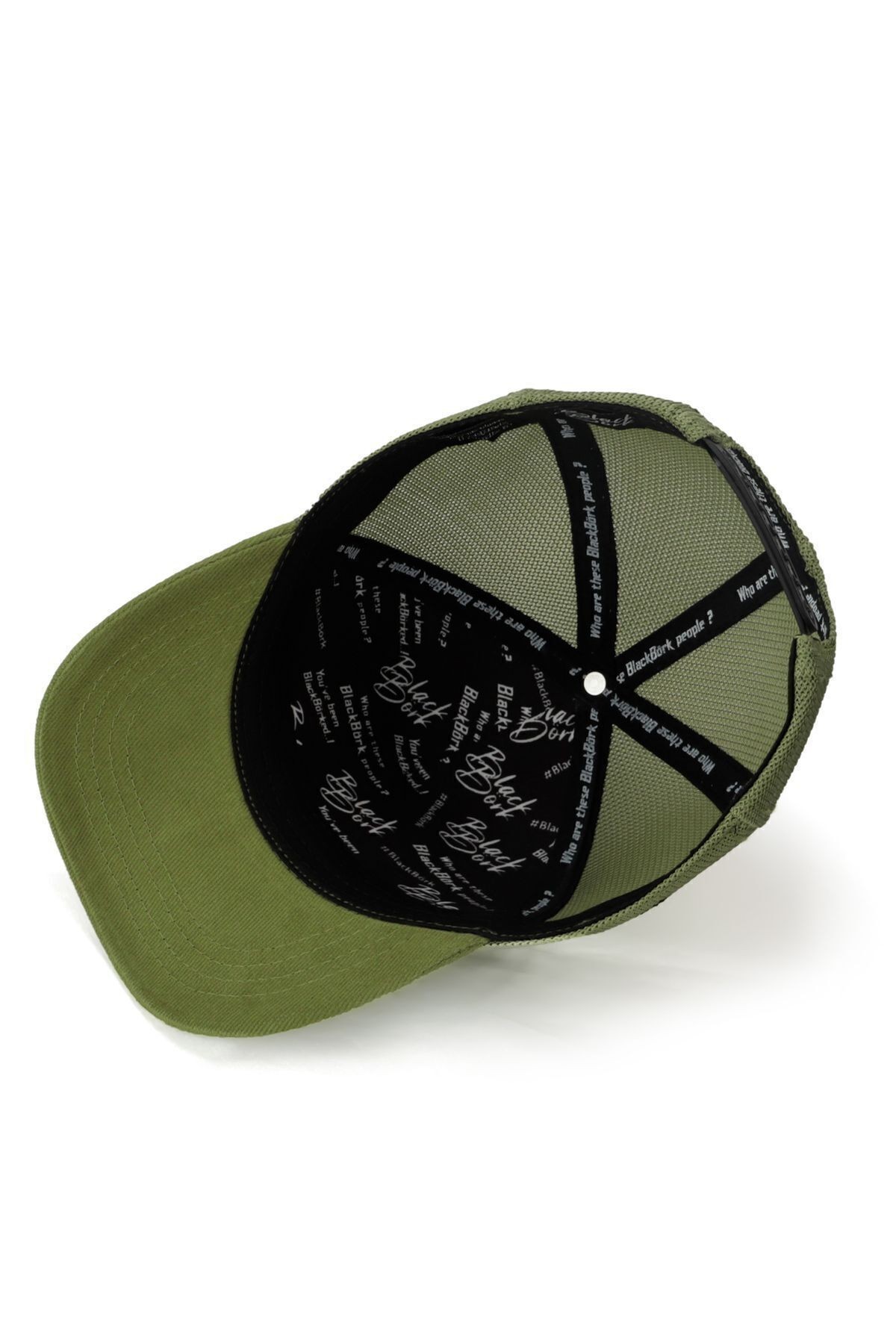 Gorra trucker infantil verde con logo de oso