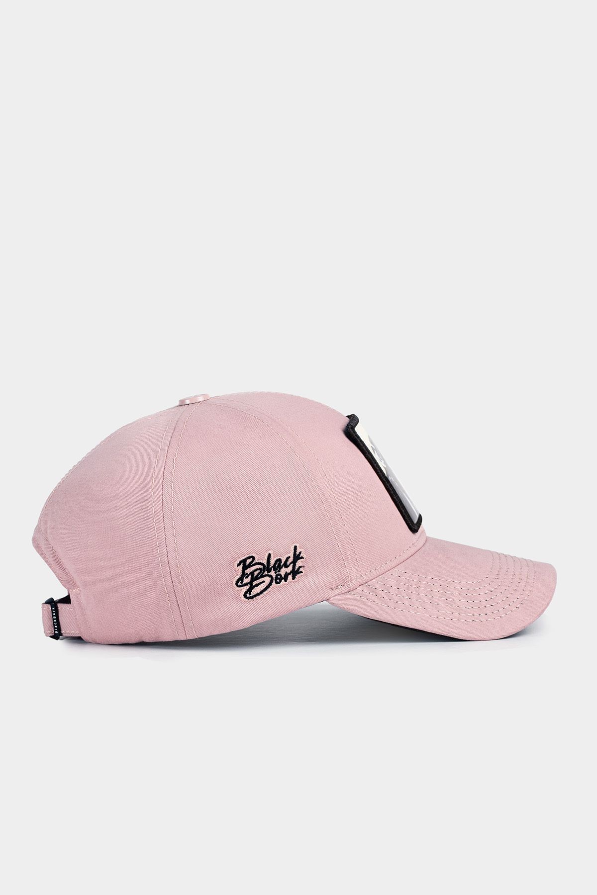 Gorra de béisbol color salmón Six con logo de mono