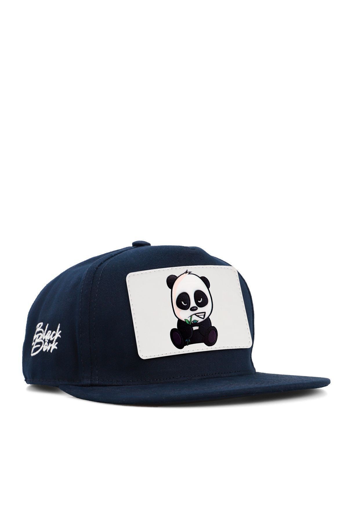 Navy blue Hip Hop children's cap with panda logo