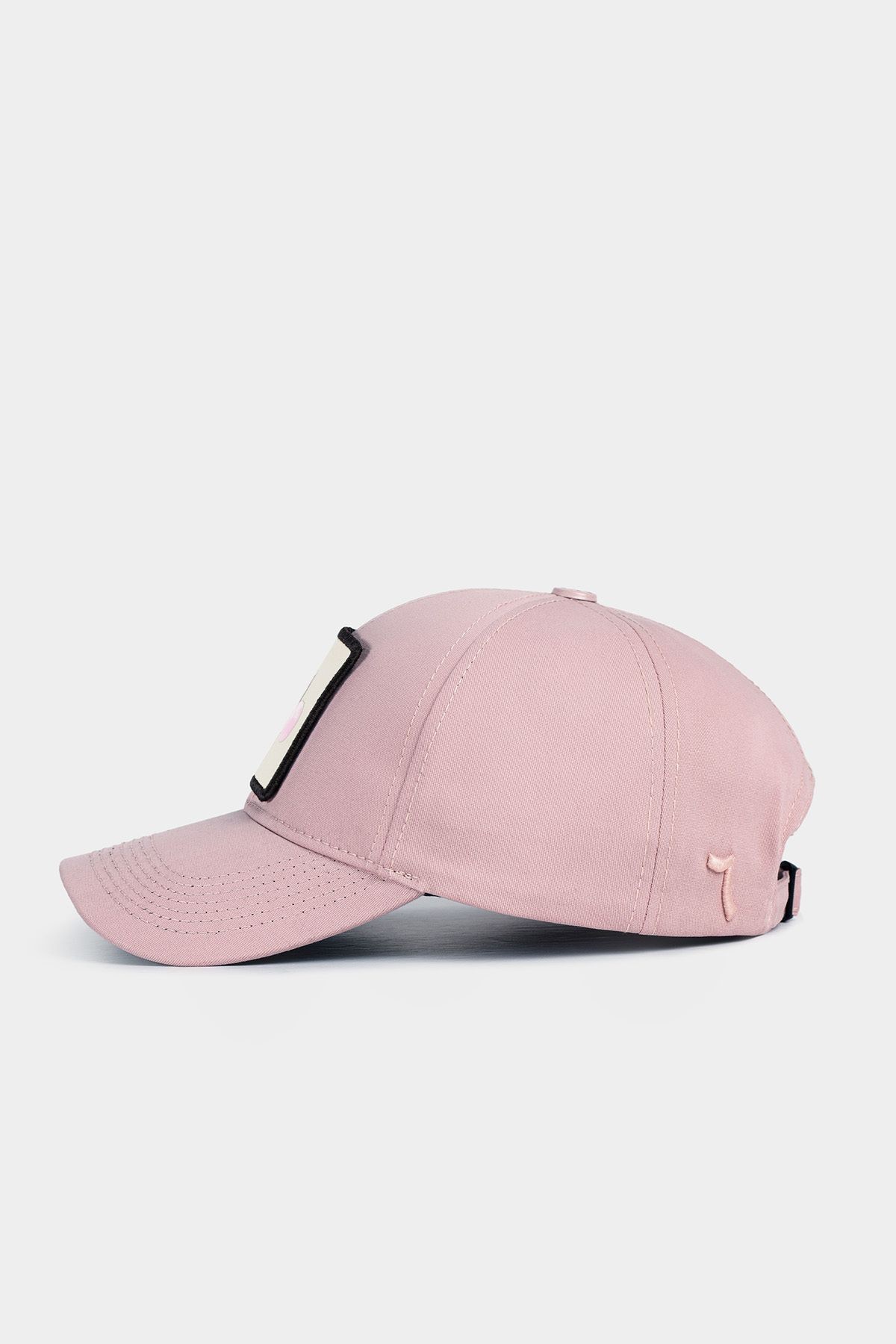 Gorra de béisbol color salmón Six con logo de mono
