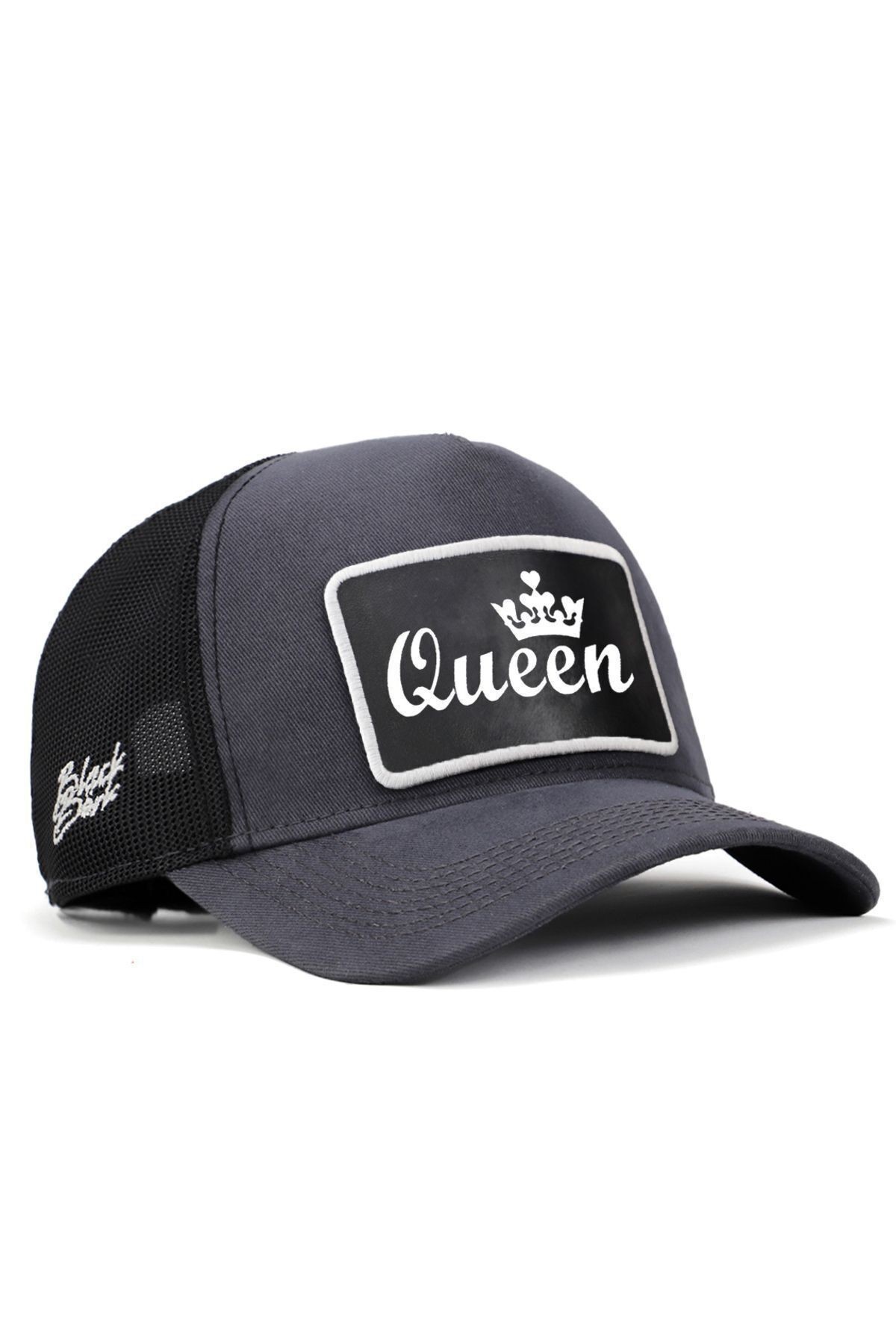 Anthracite-black trucker cap with Queen logo