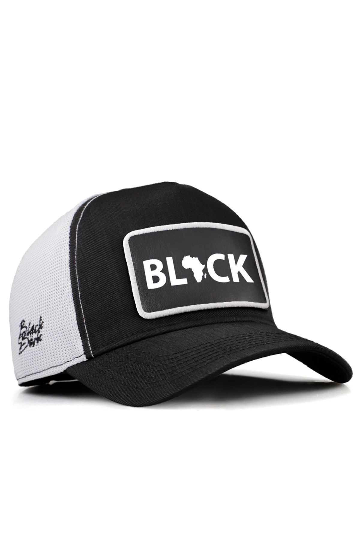 Gorra trucker blanco-negro Cordura con logo de Black