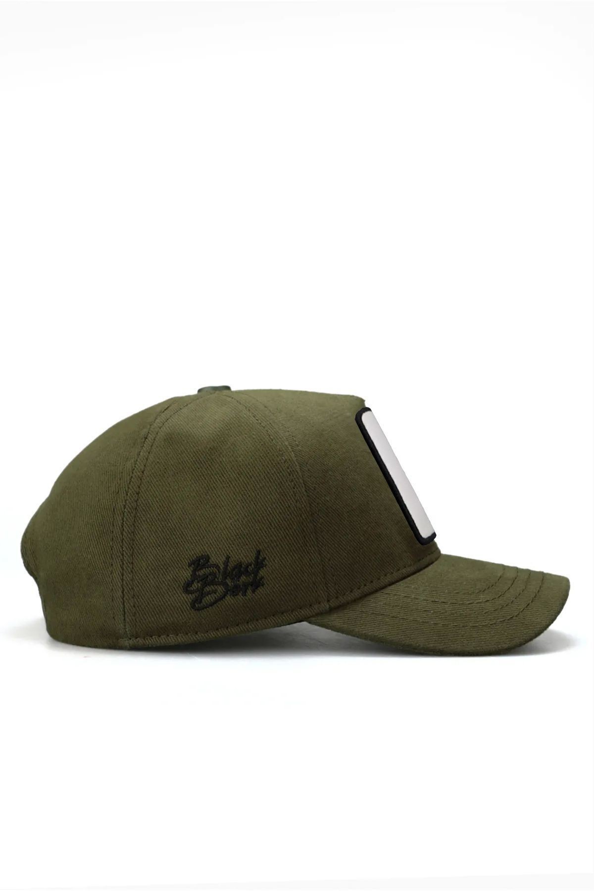 Kids' khaki baseball cap with panda logo