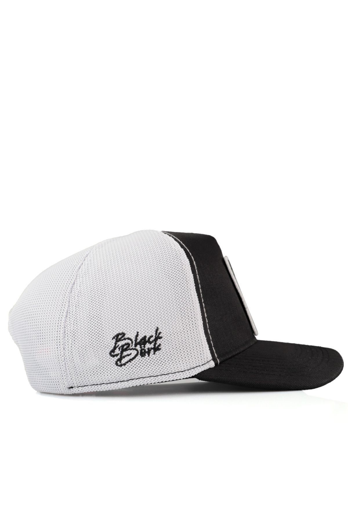Gorra trucker blanco-negro Cordura con logo de Black