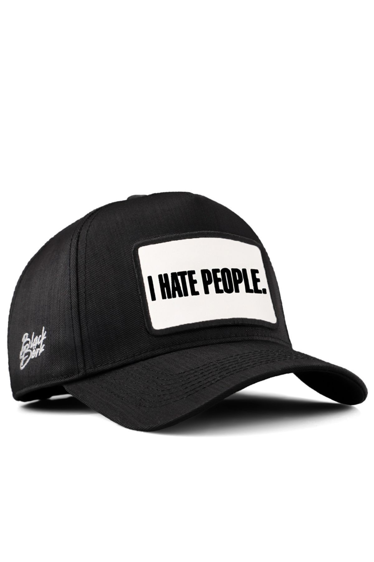 Gorra trucker negra Cordura con logo de I Hate People