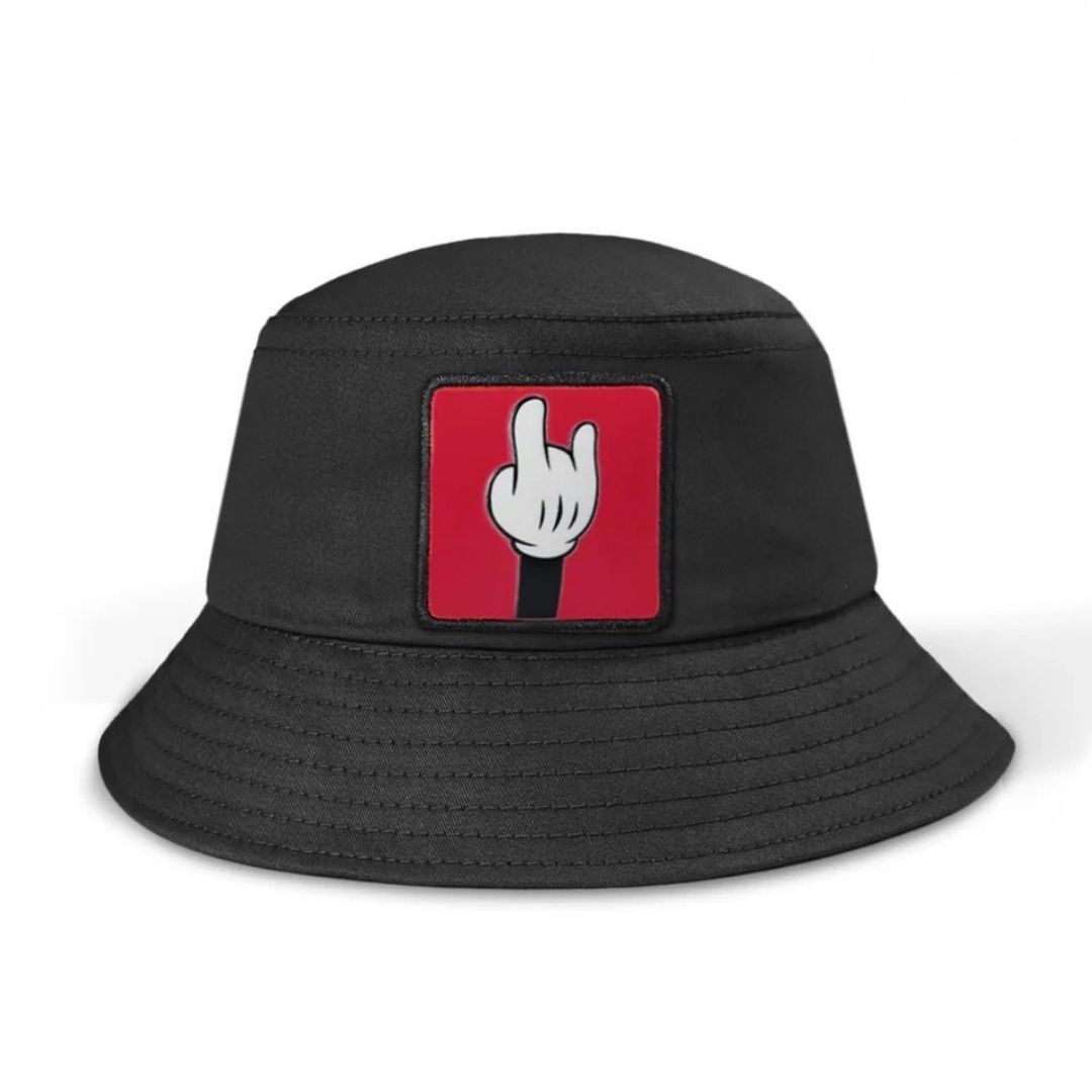 Gorra Bucket Negra con Logodo