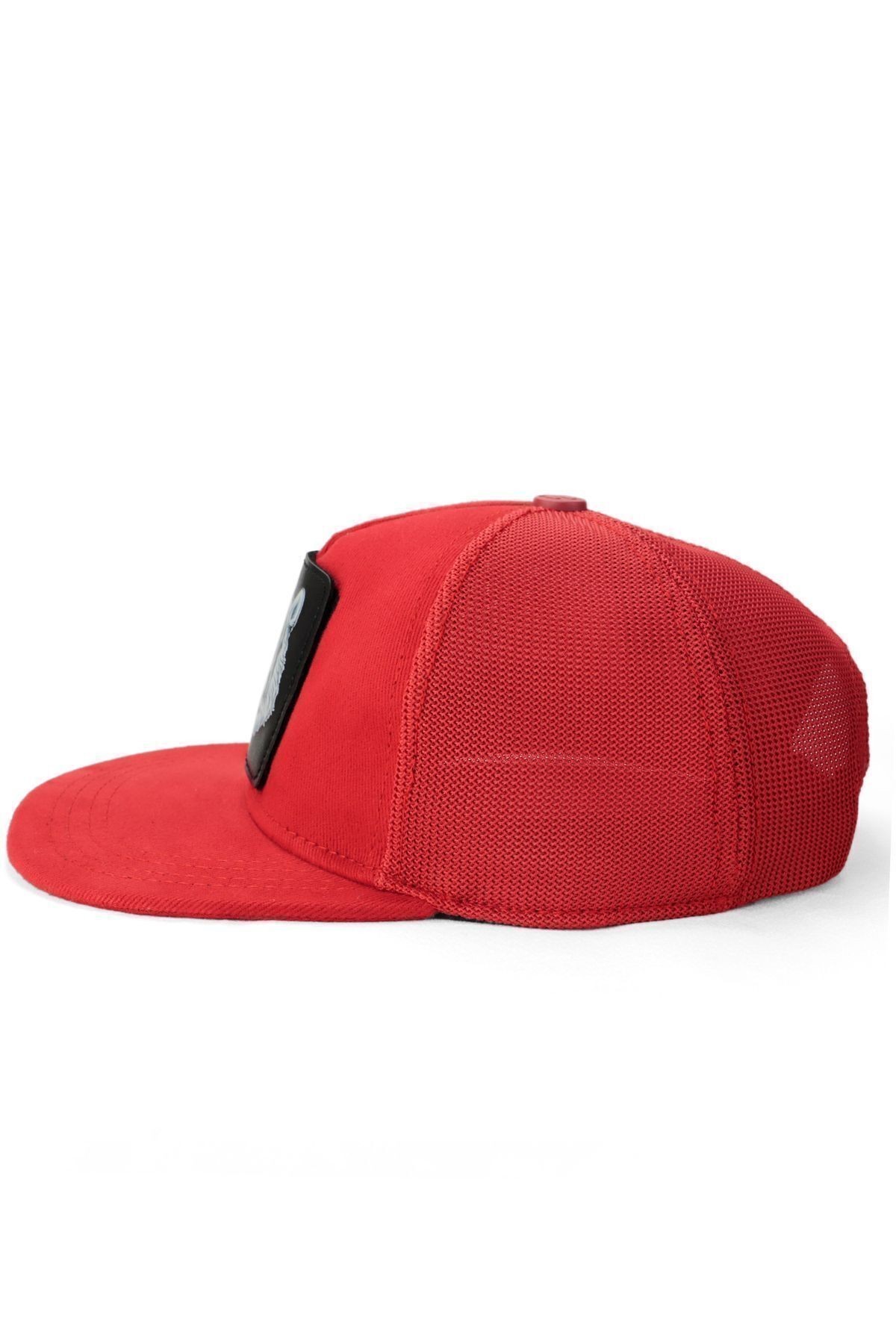 Gorra Hip Hop para Niños roja con logo de calavera