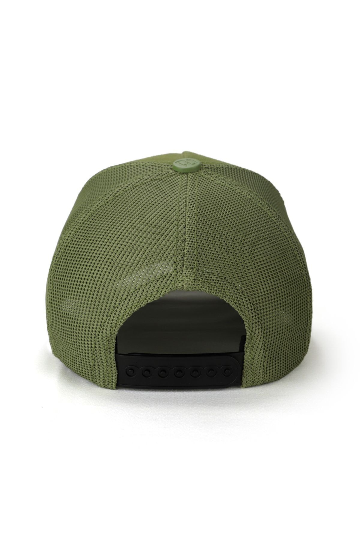 Gorra trucker infantil verde con logo de oso