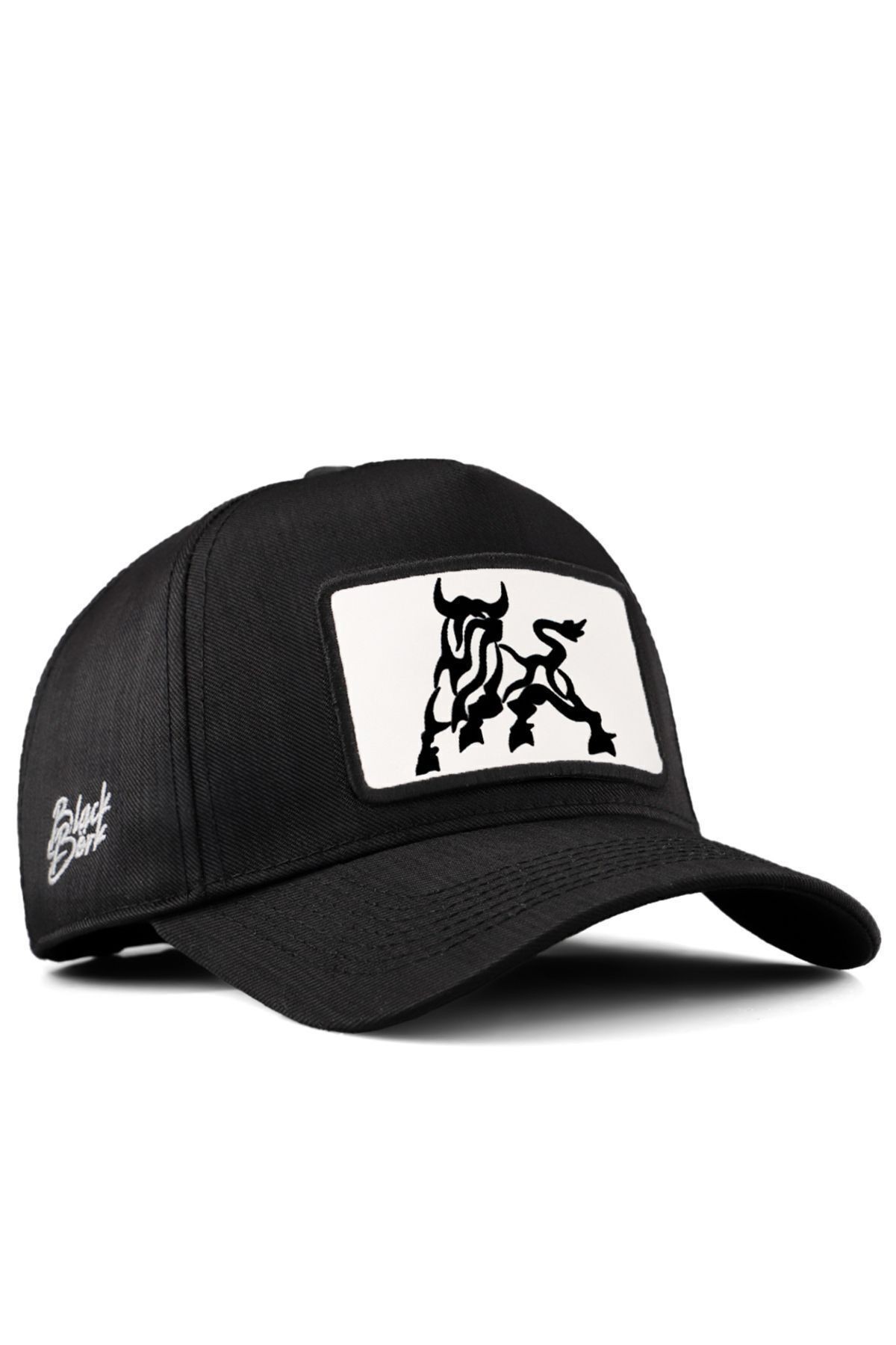 Gorra trucker negra Cordura con logo de toro