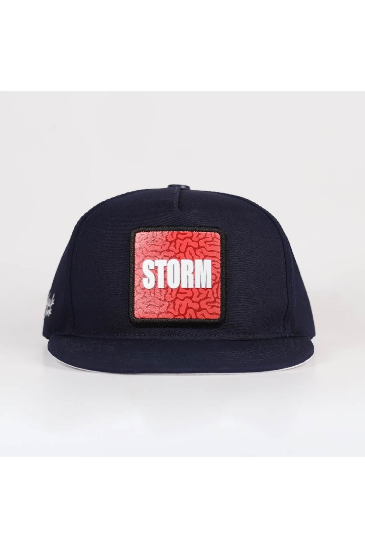 Gorra Hip Hop azul marino con logo de Storm
