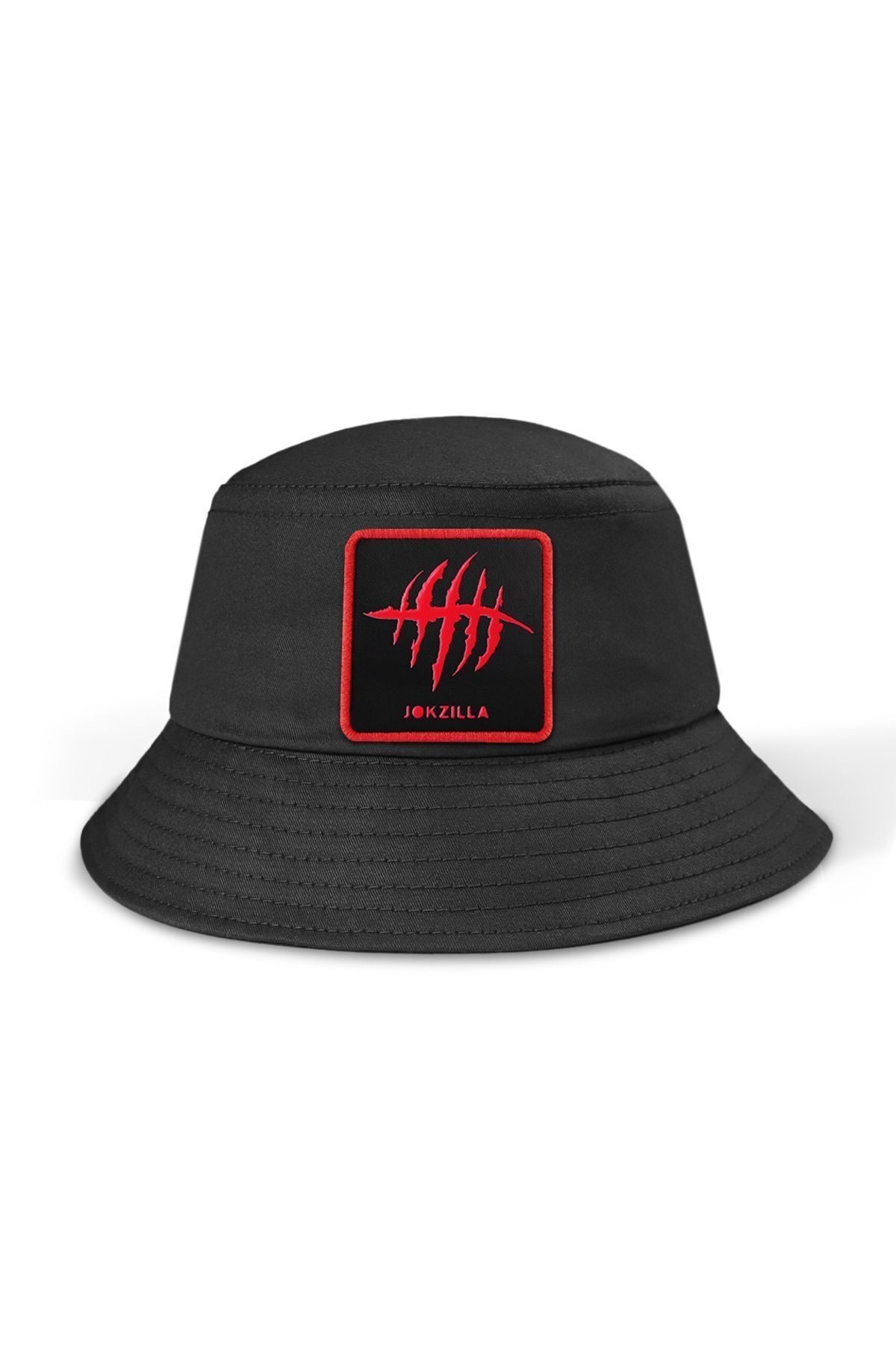 Gorra tipo bucket negra con logo de Jokzilla