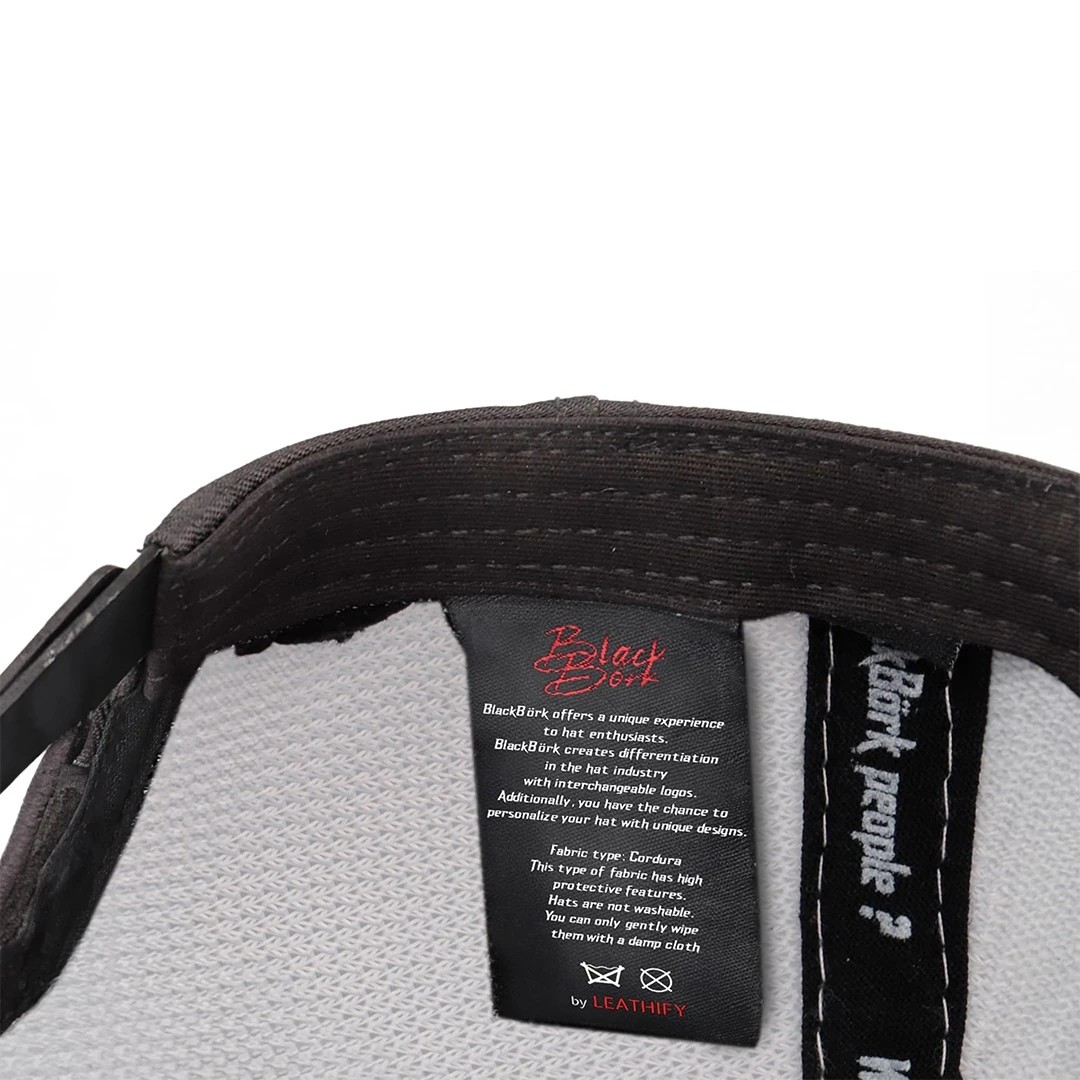 Gorra Trucker Tejido Cordura Blanco y Negro