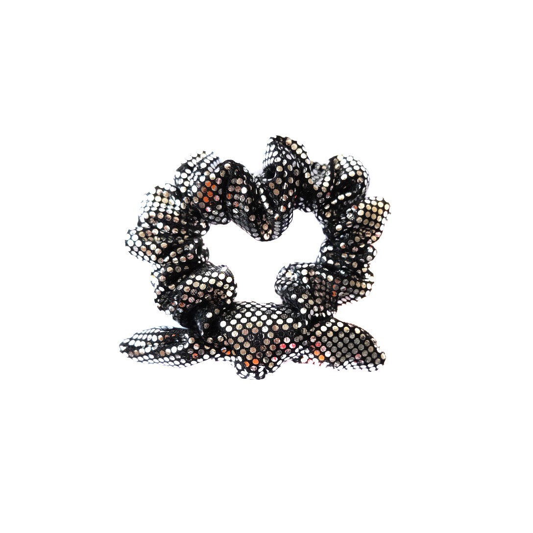 SILVER SPARKLE - Mini lastik toka