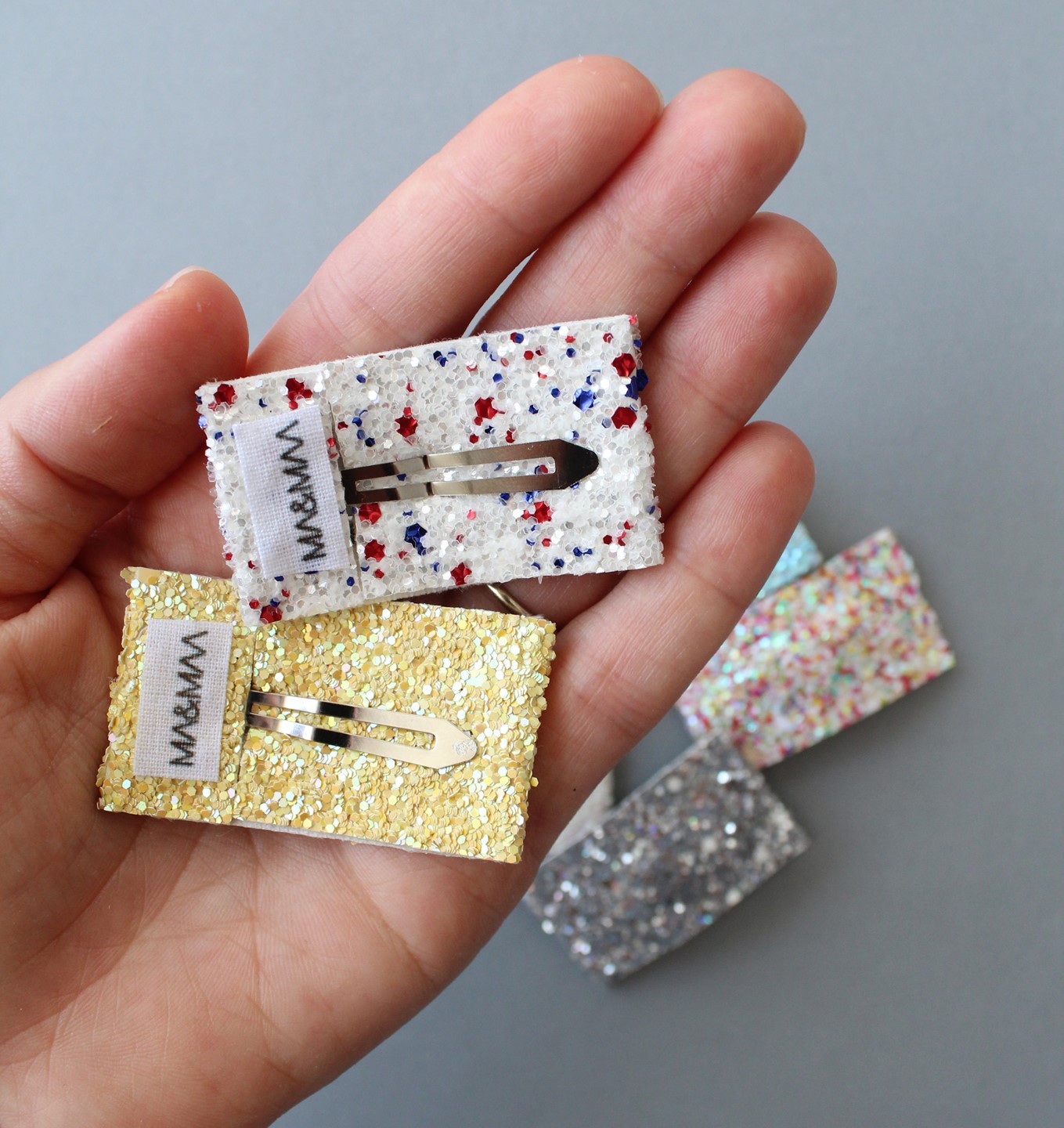 GLITTER LEOPARD - Snap clips