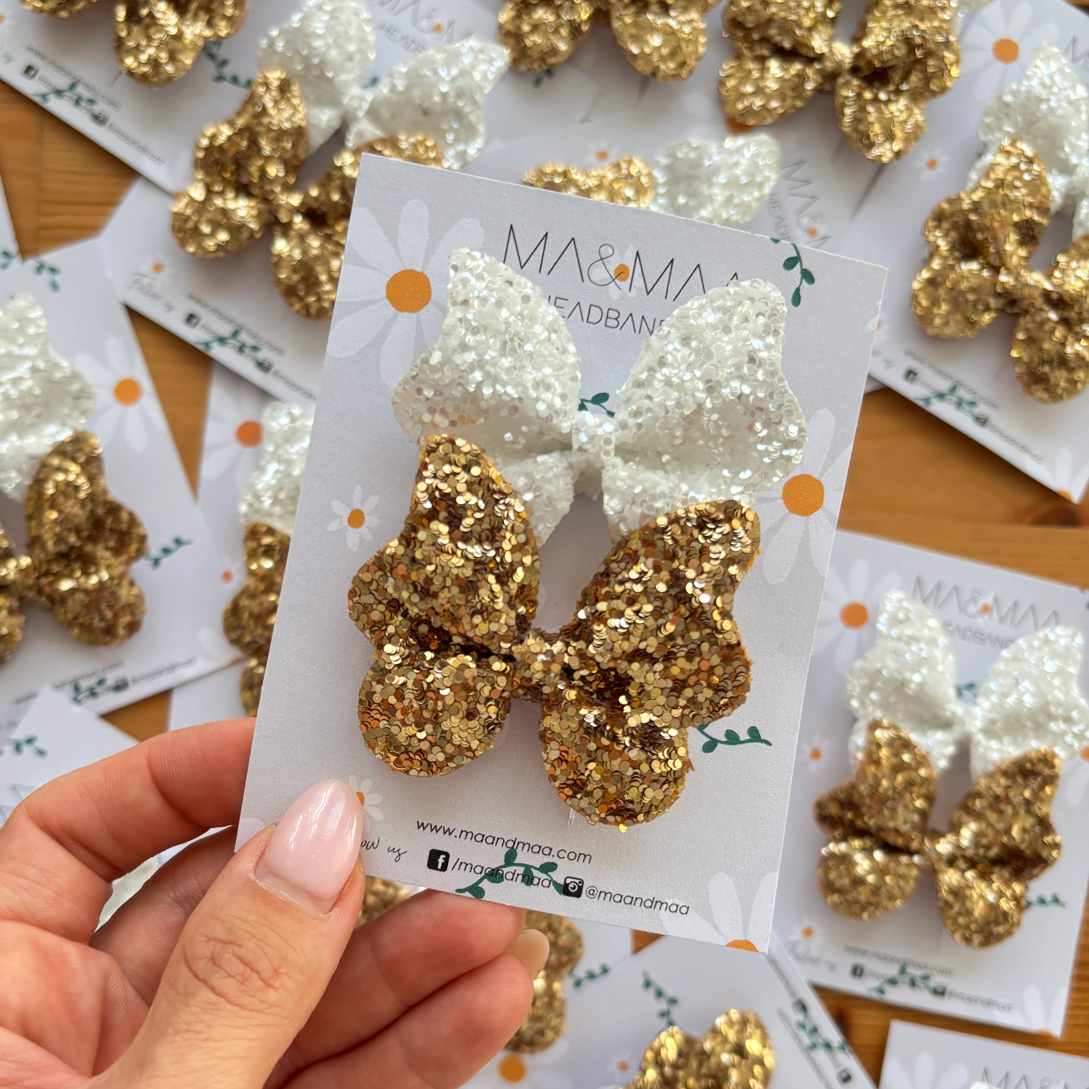 FAİRYTALE - Simli Kelebek 2 Parça Toka seti